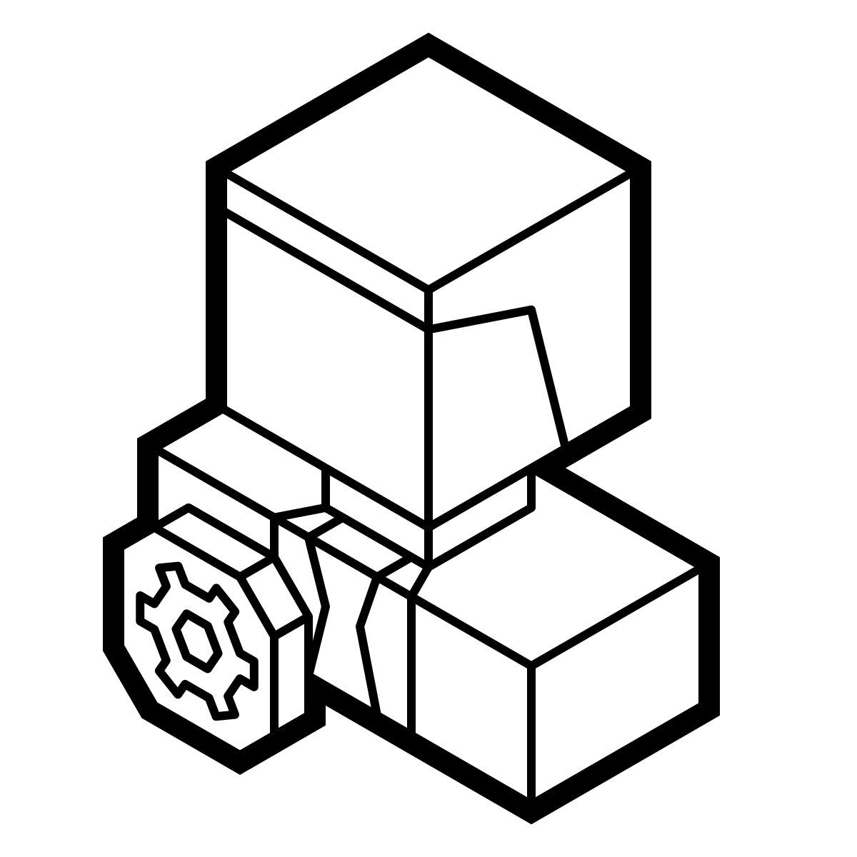 isometric line style configuración del administrador icon