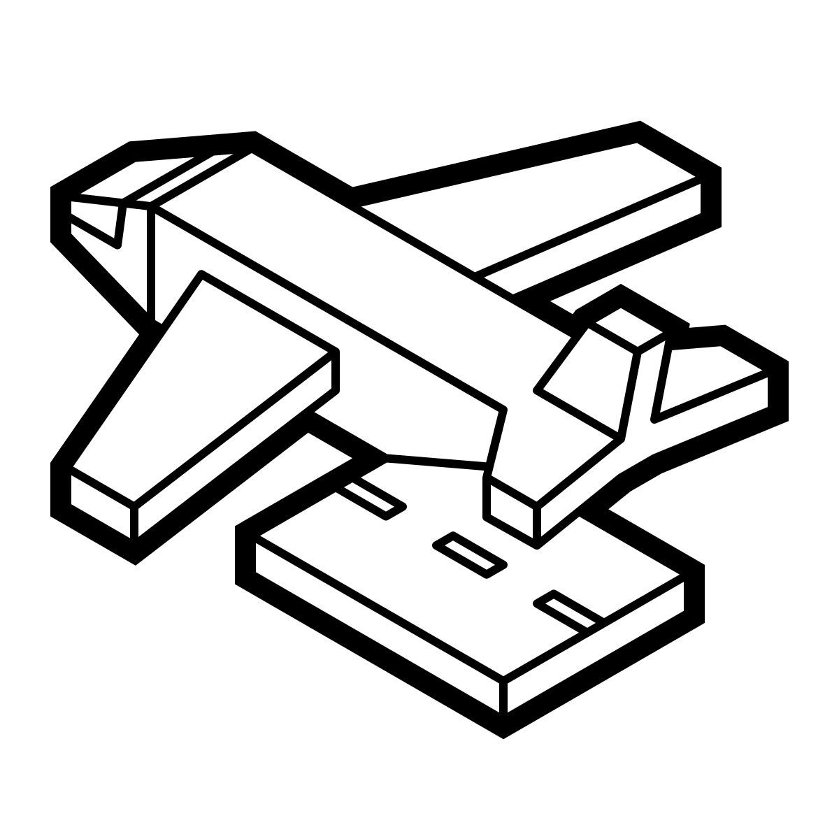 isometric line style decollo aereo icon