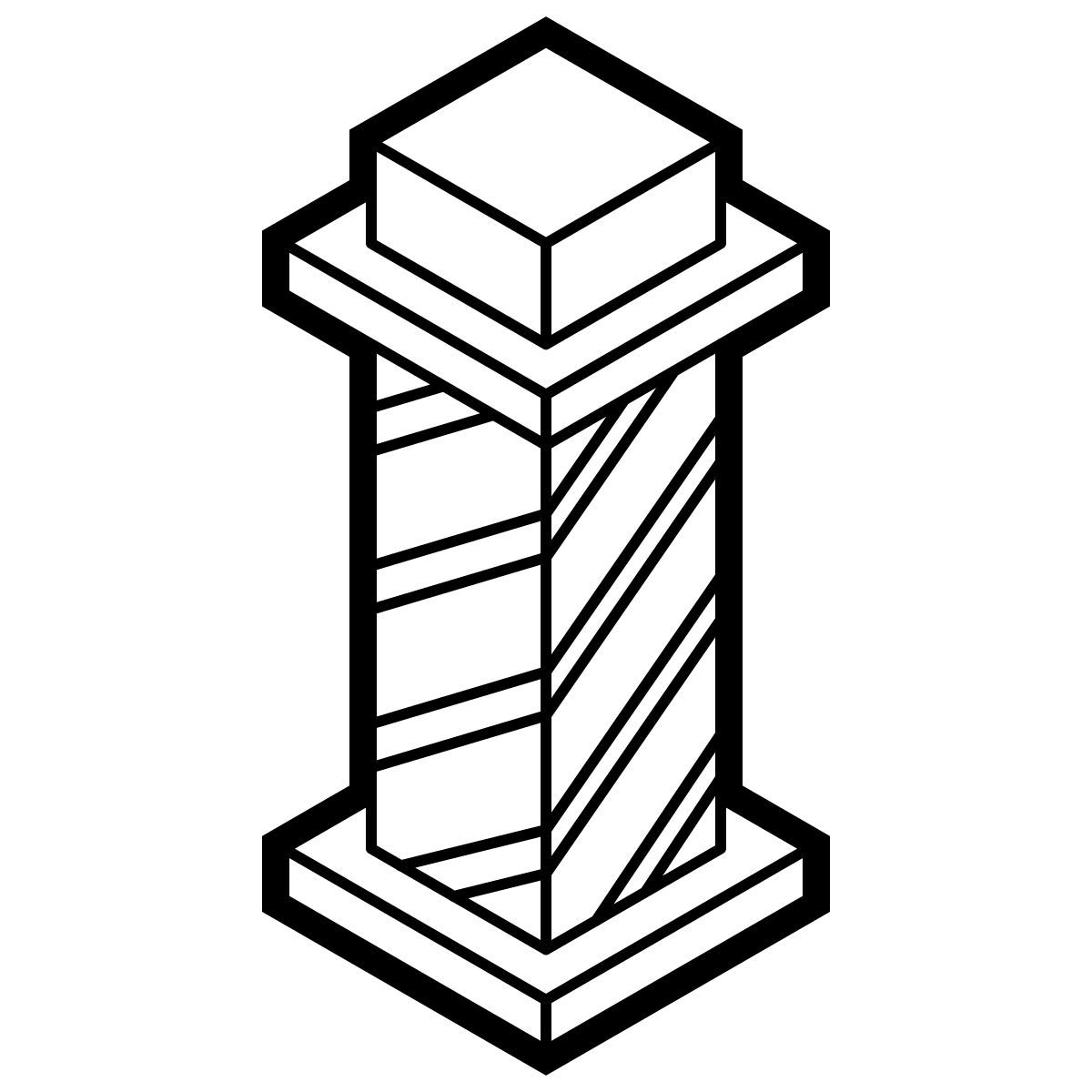 isometric line style barber icon