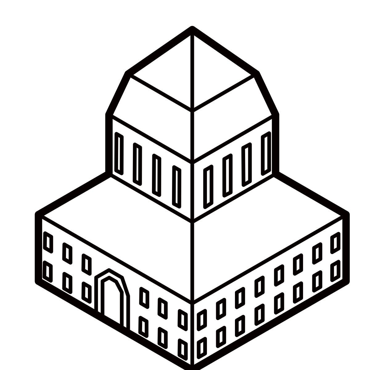 isometric line style basilika icon