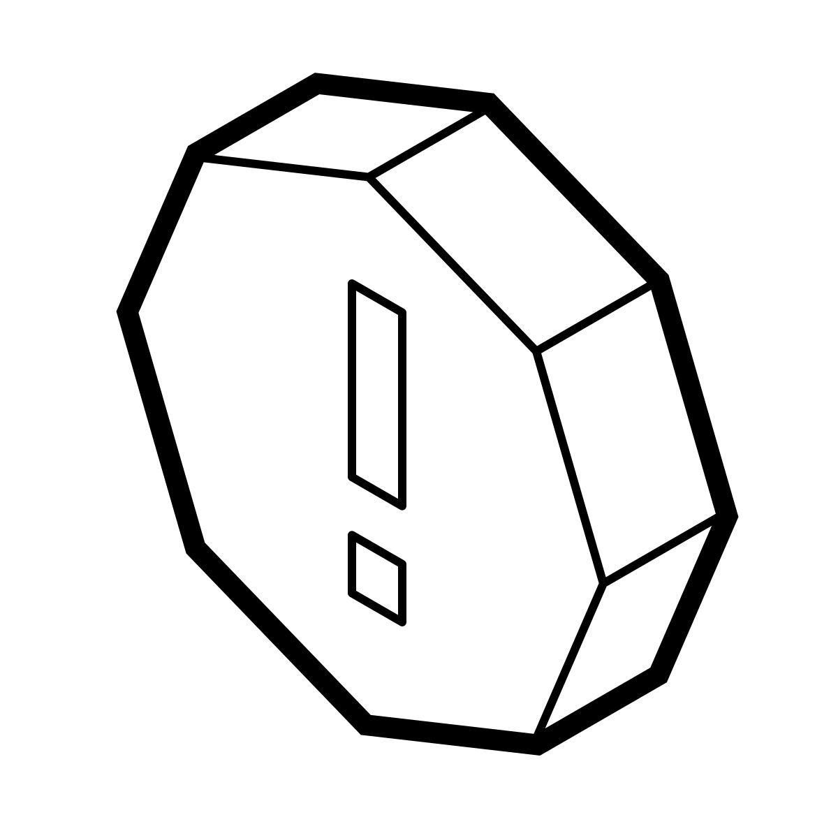 isometric line style box important icon