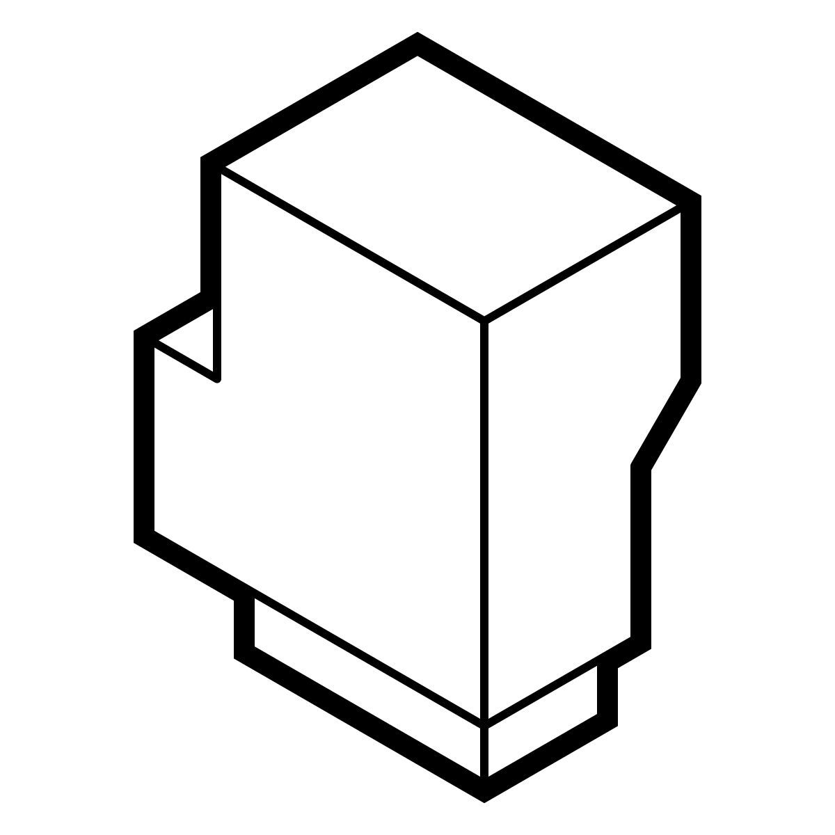 isometric line style boxing glove icon