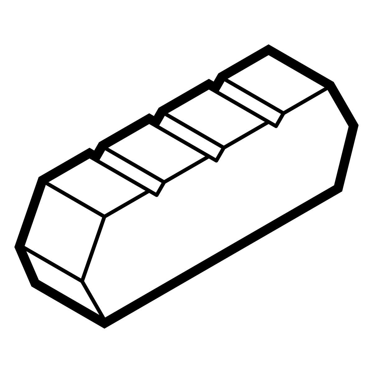 isometric line style pan icon