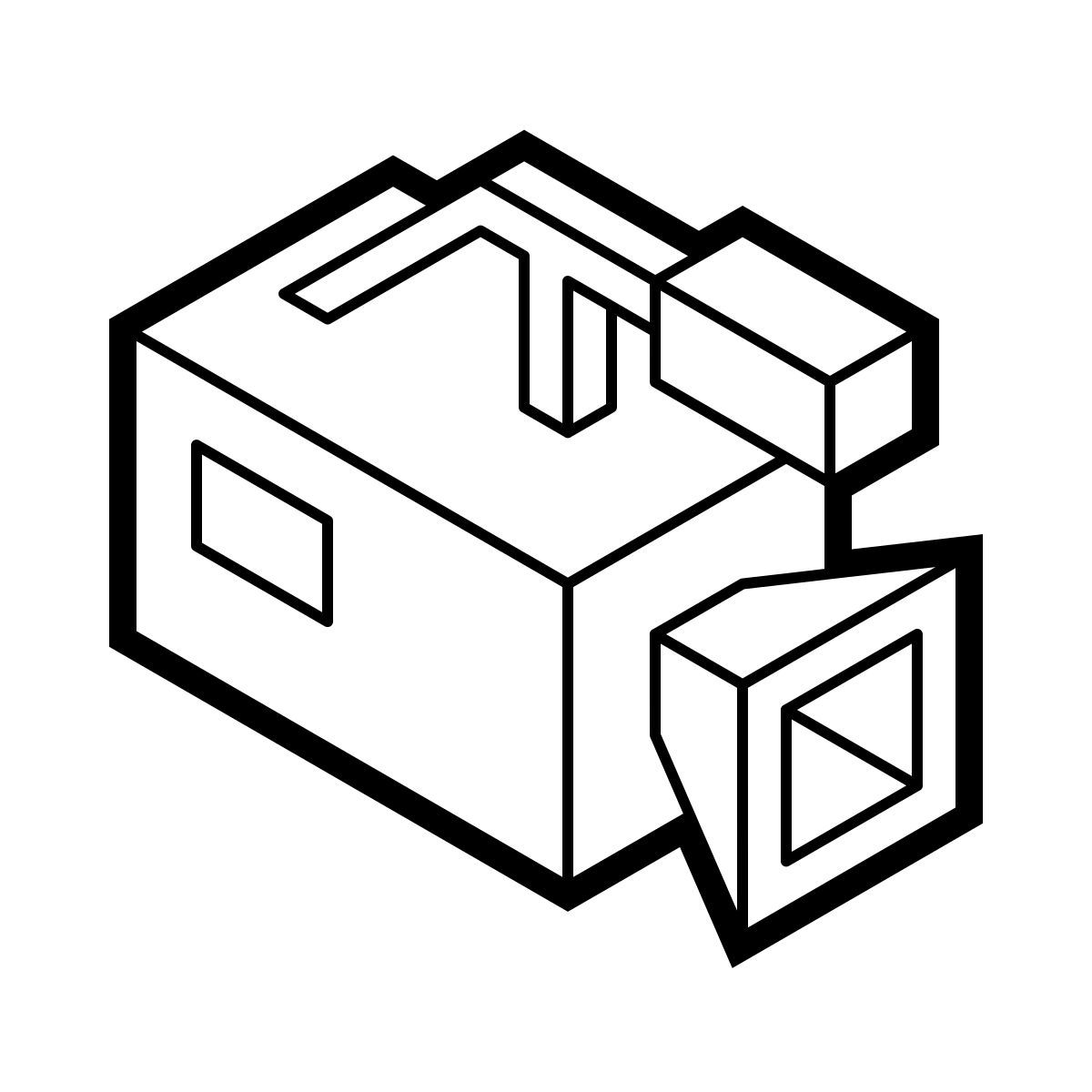 isometric line style videocamera professionale icon