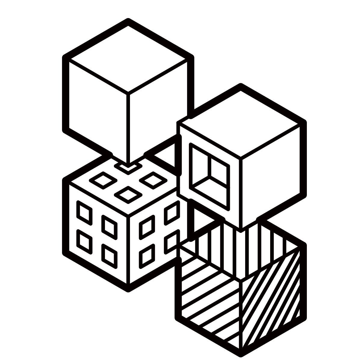 isometric line style 분류 icon