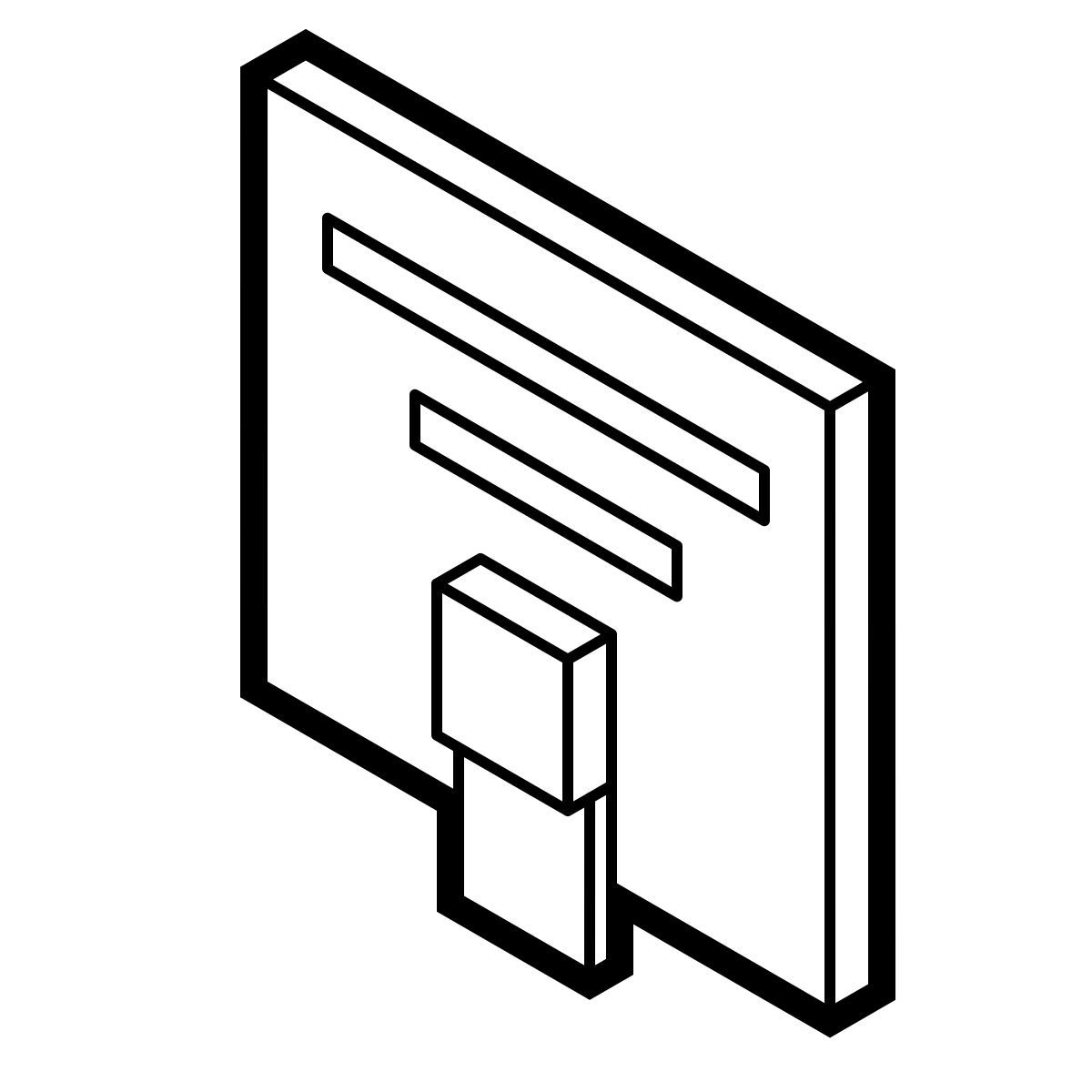 isometric line style 1文凭 icon