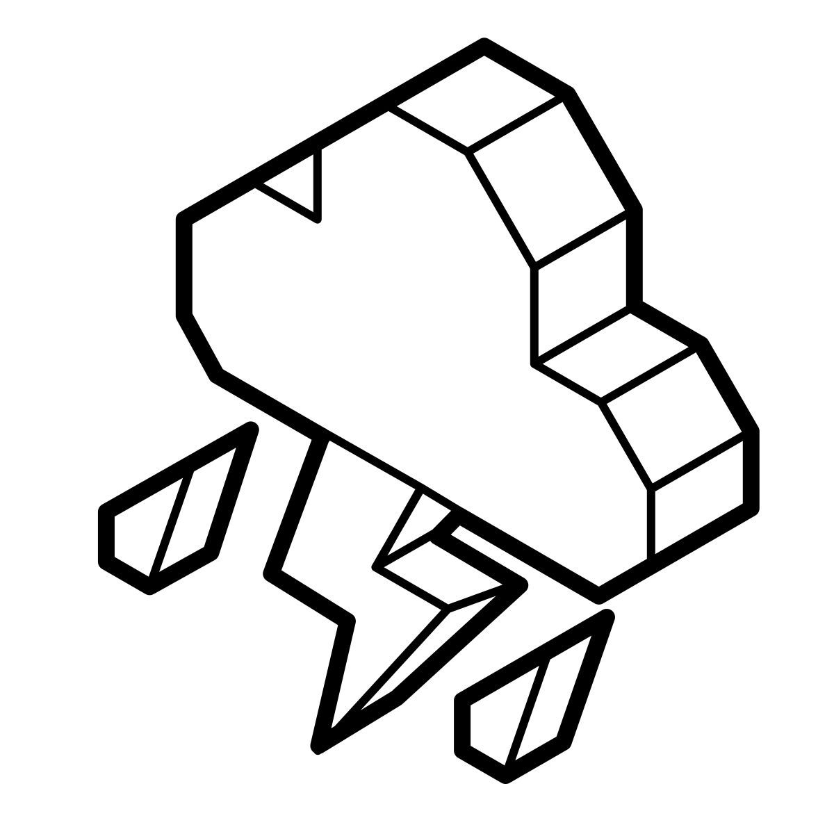 isometric line style possibilità di pioggia icon