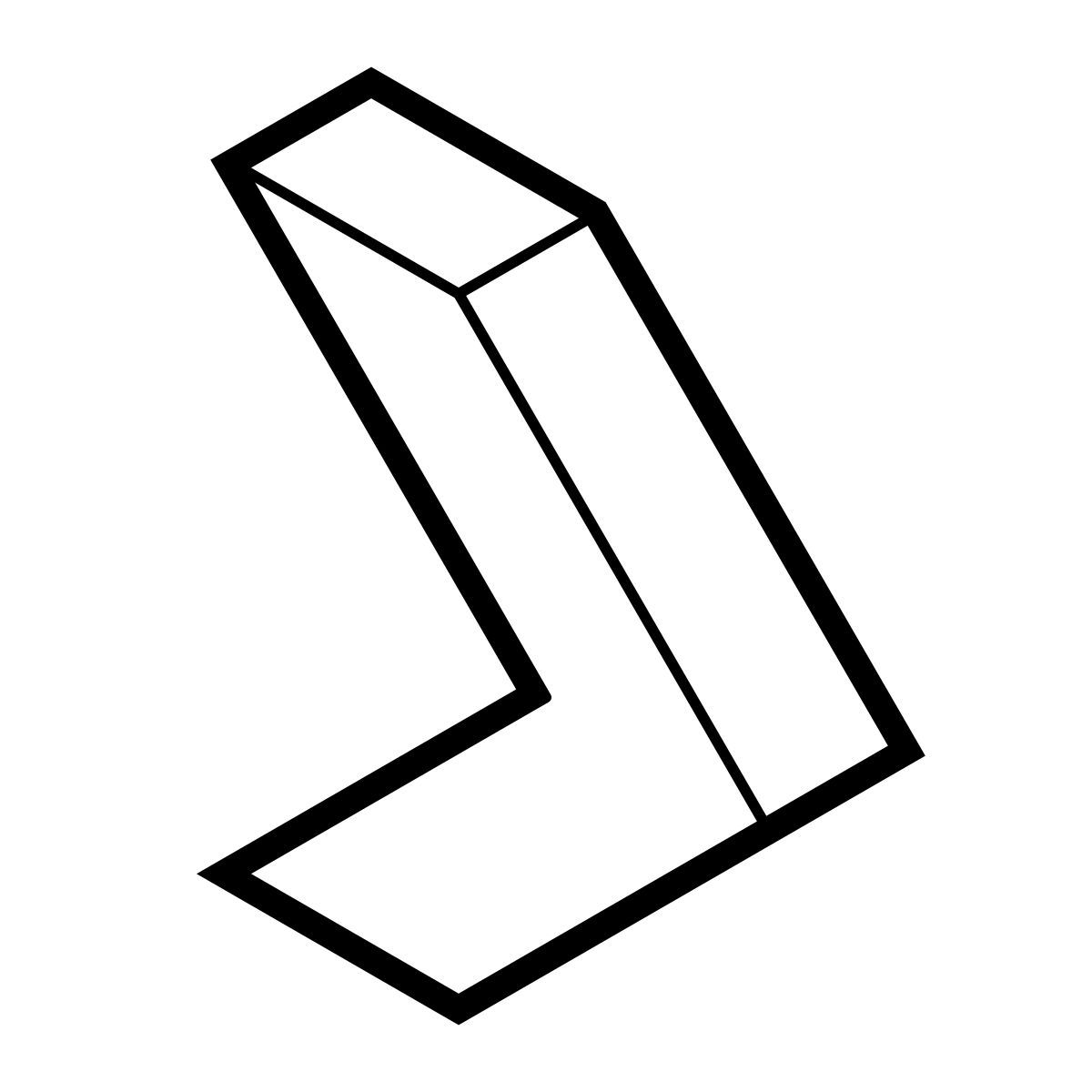 isometric line style chevron right icon