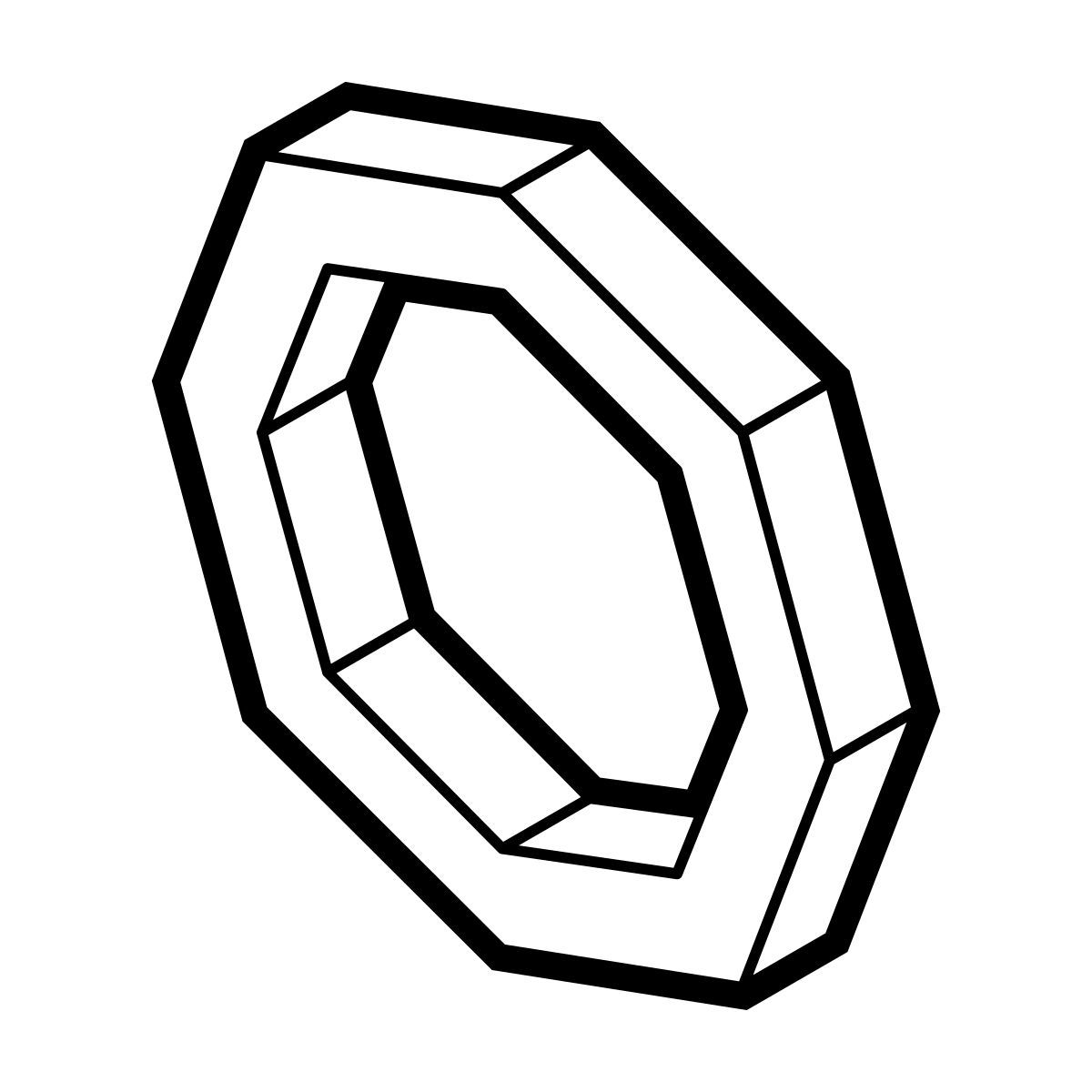 isometric line style cerchio icon