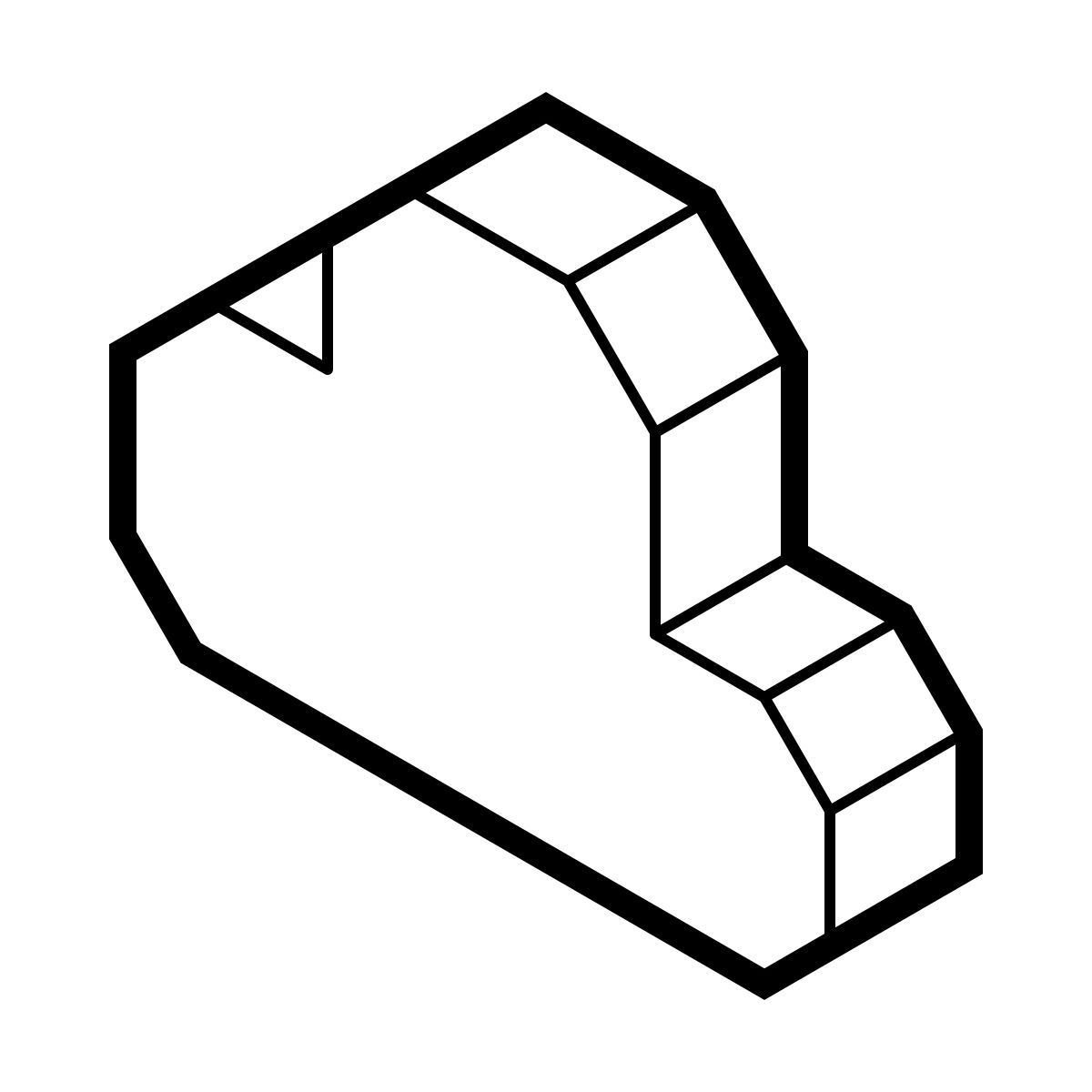 isometric line style cloud icon