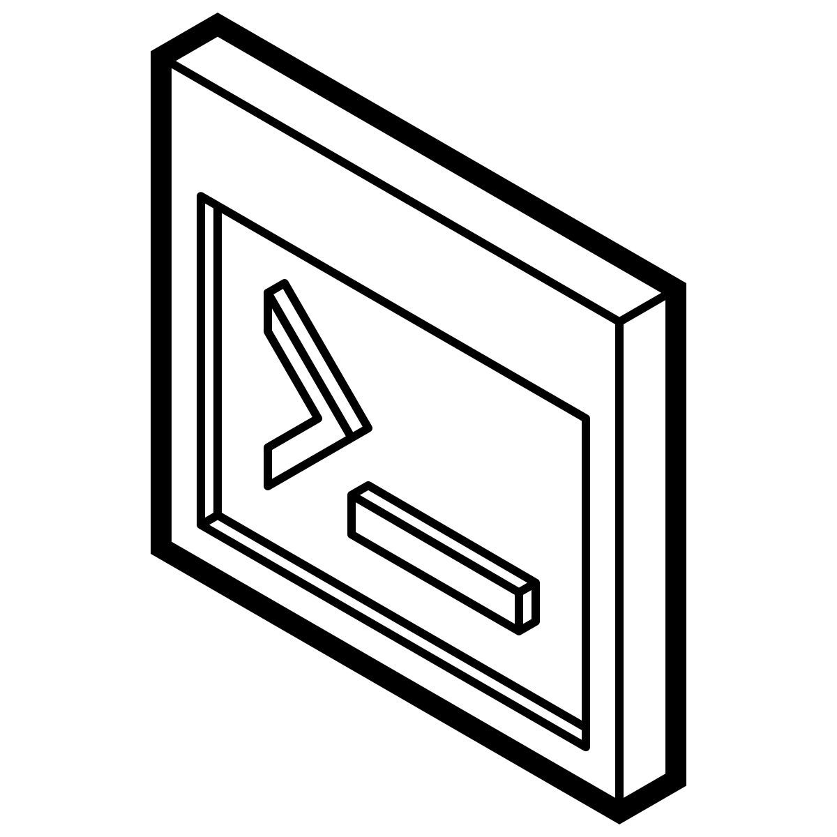 isometric line style konsole icon
