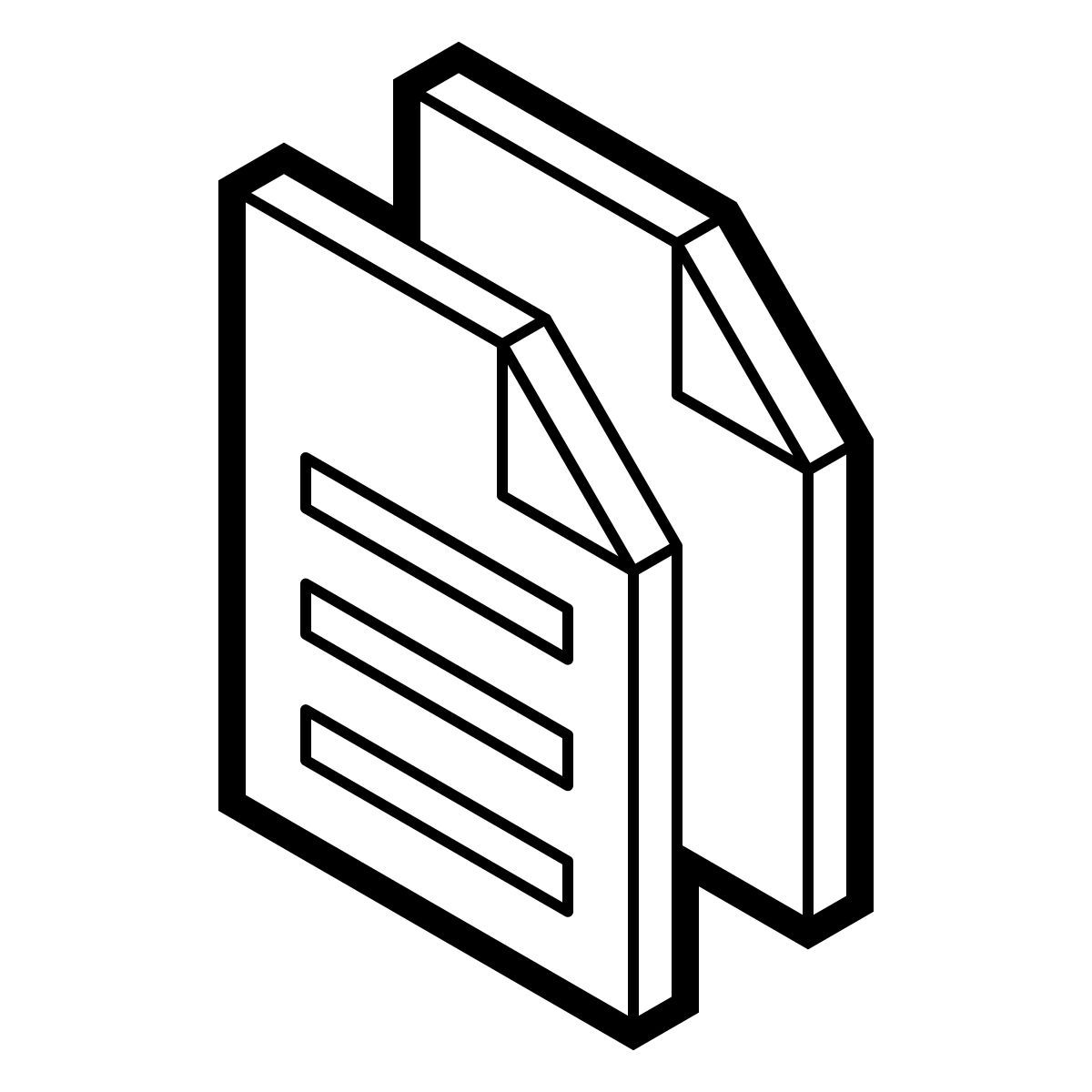 isometric line style copy icon