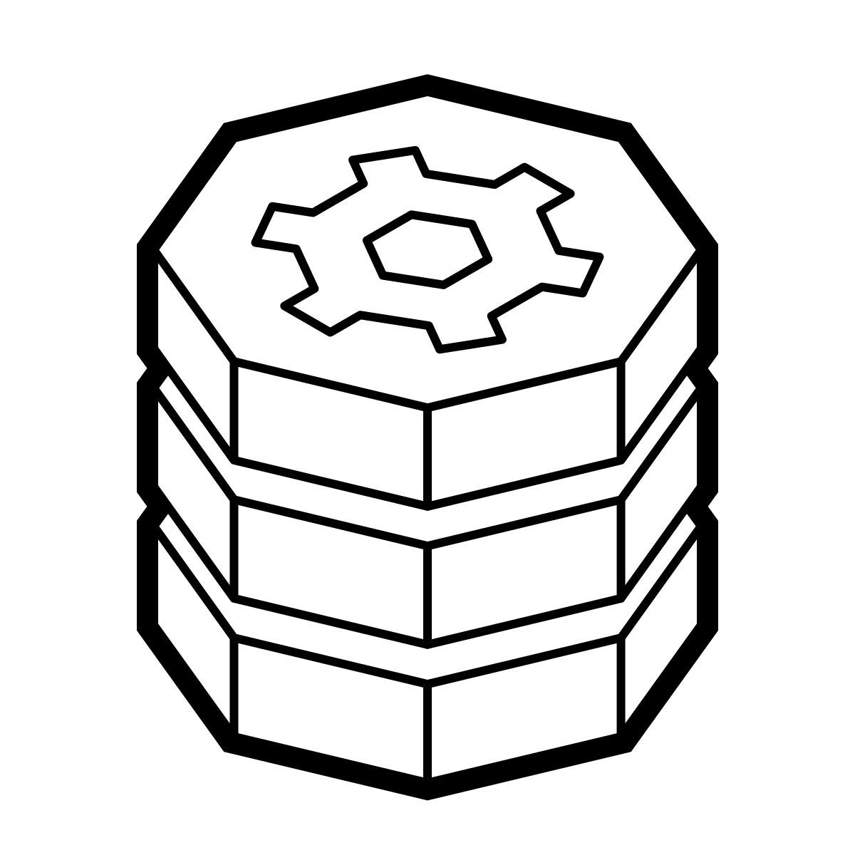 isometric line style 데이터 구성 icon