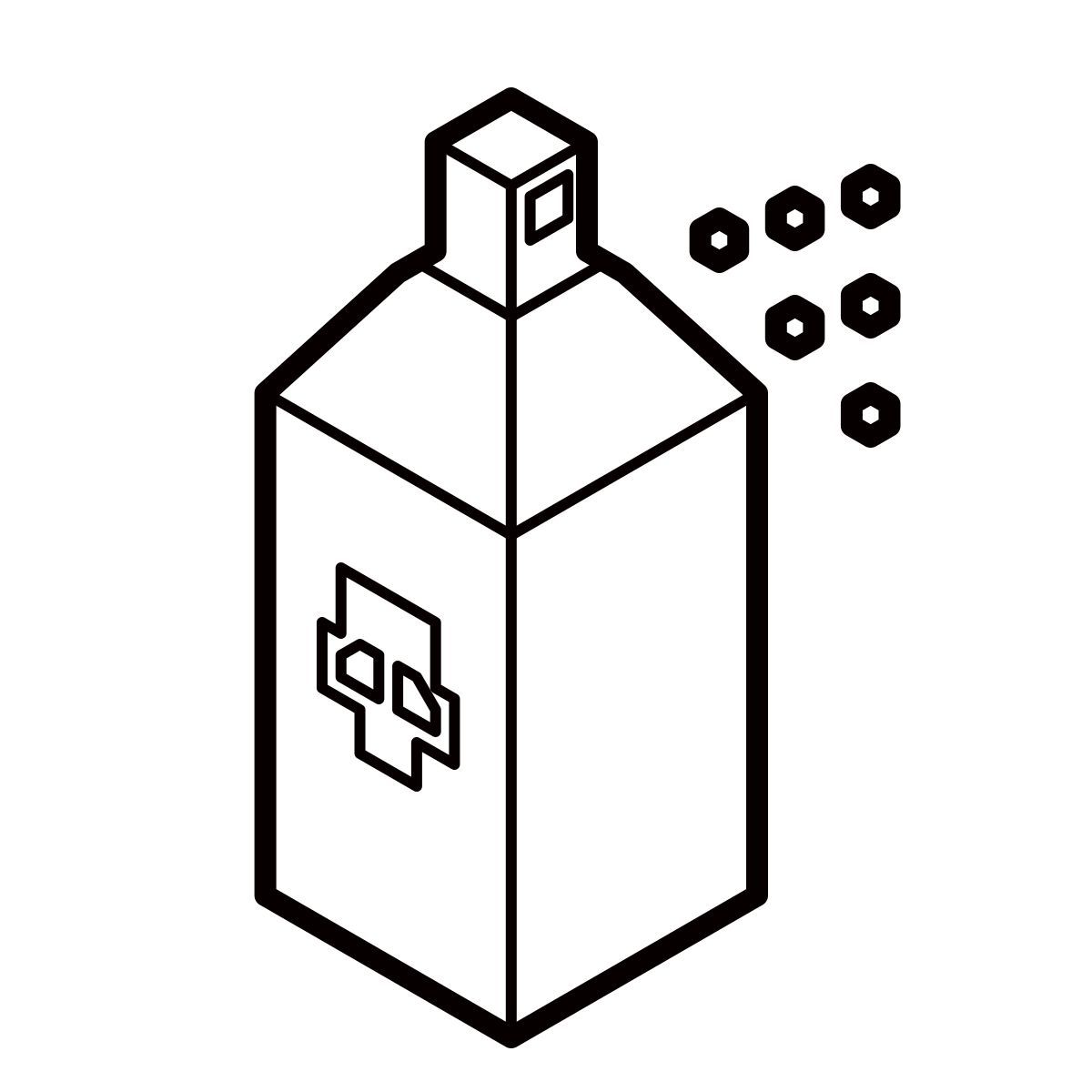 isometric line style 致命喷雾 icon