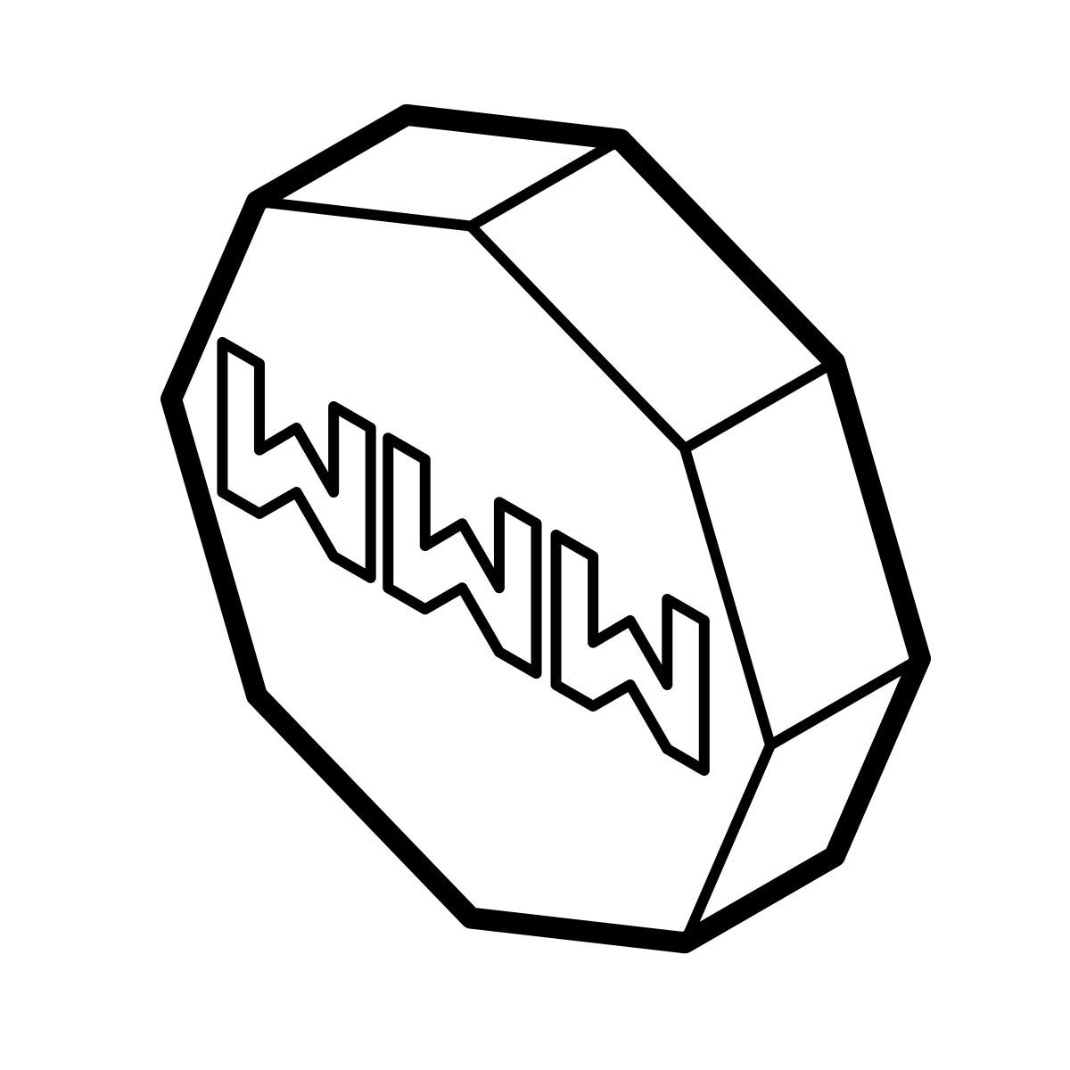 isometric line style dominio icon