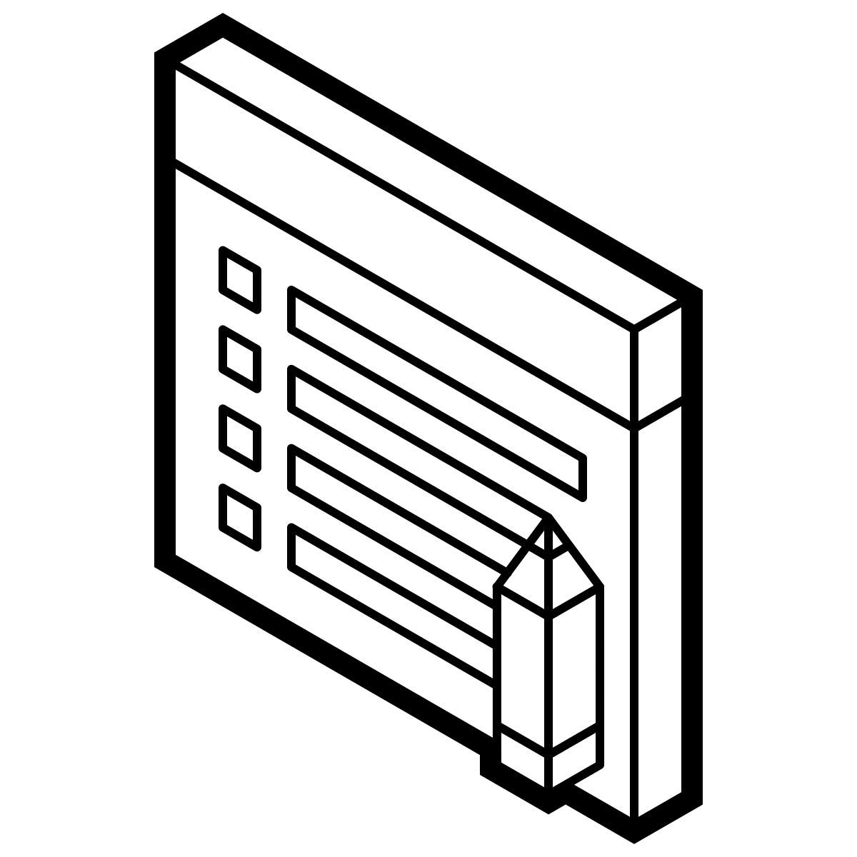 isometric line style edit property icon