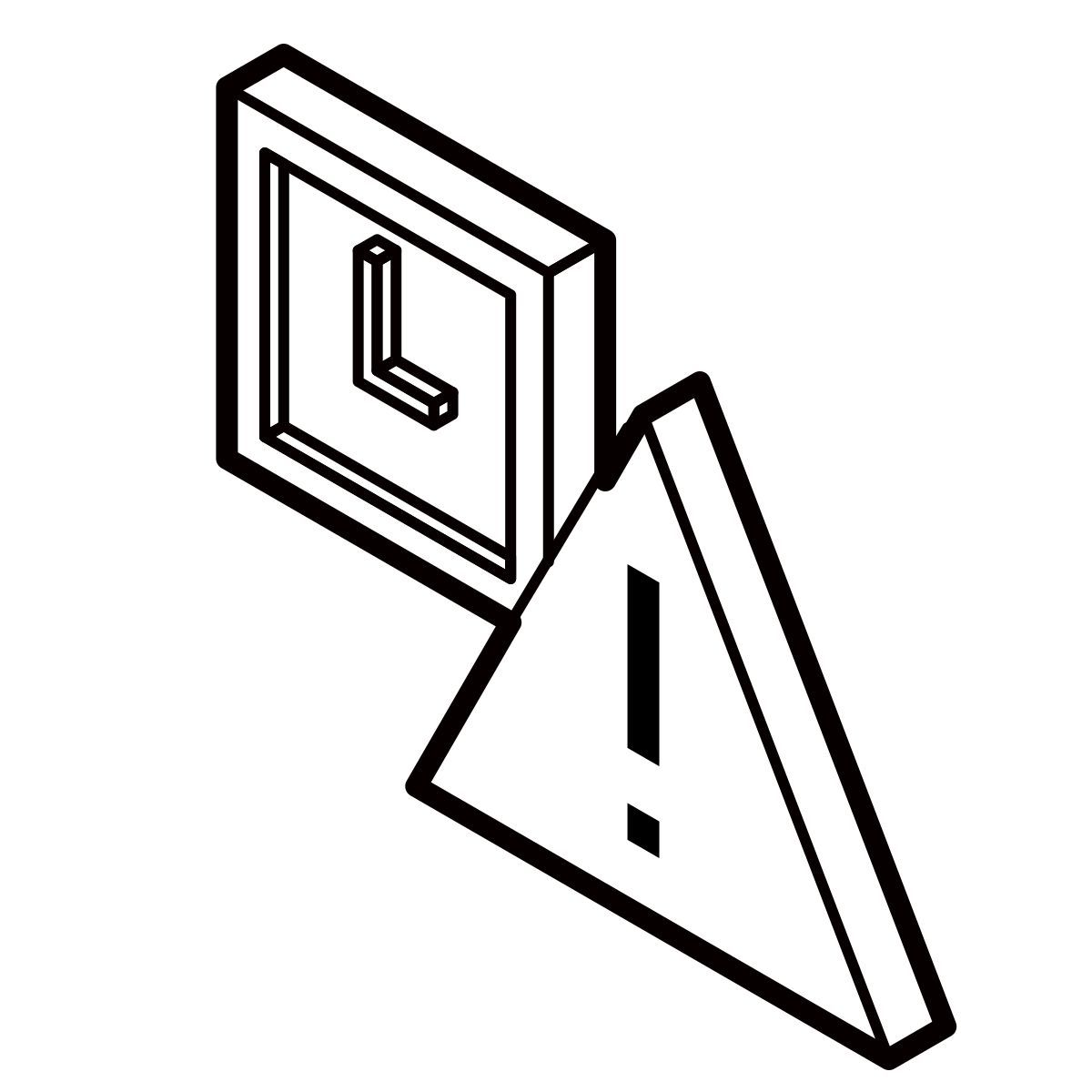 isometric line style abgelaufen icon