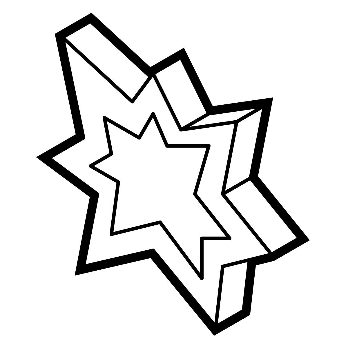isometric line style flash bang icon