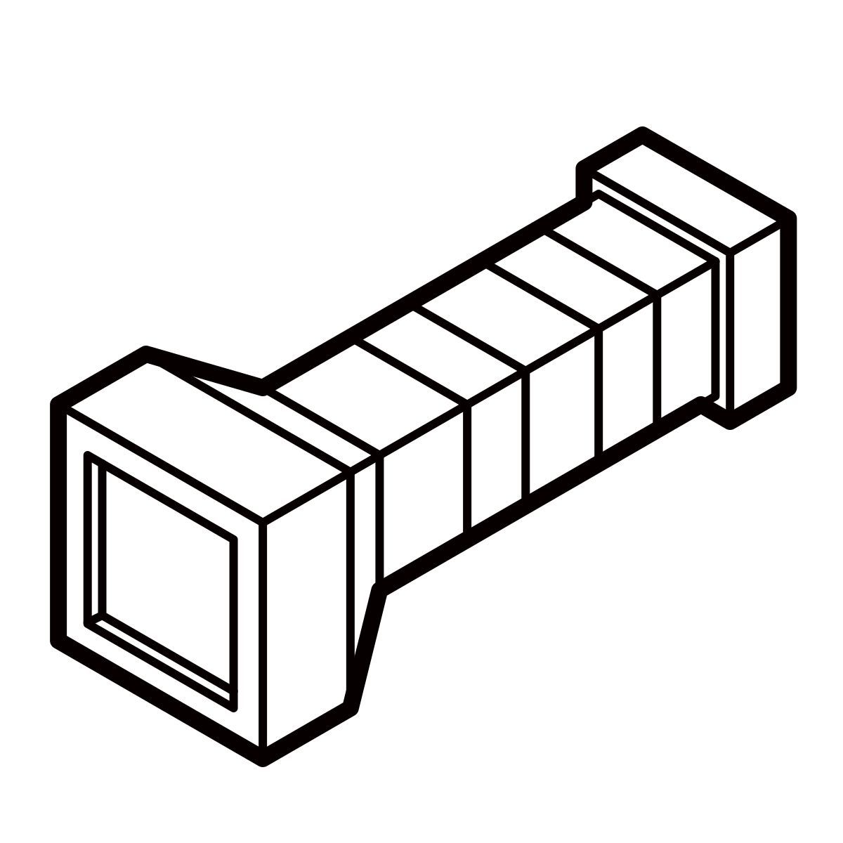 isometric line style 手电筒 icon