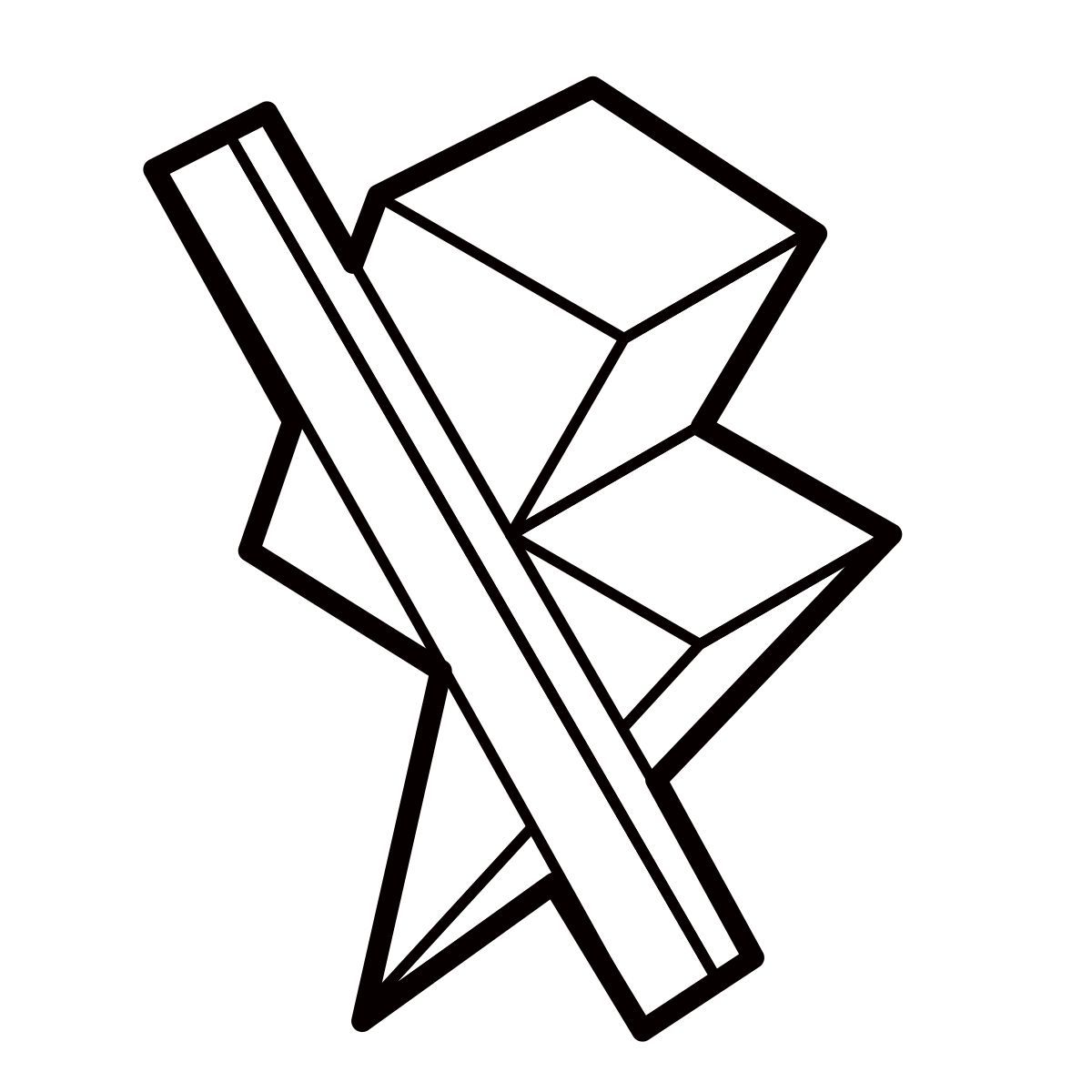 isometric line style 발광 금지 icon