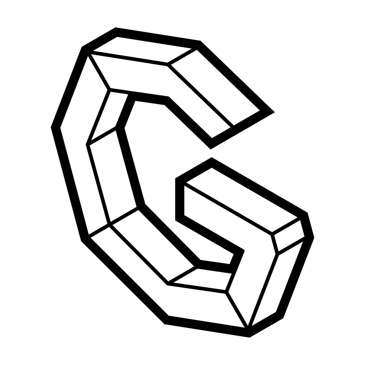 isometric line style logotipo de google icon