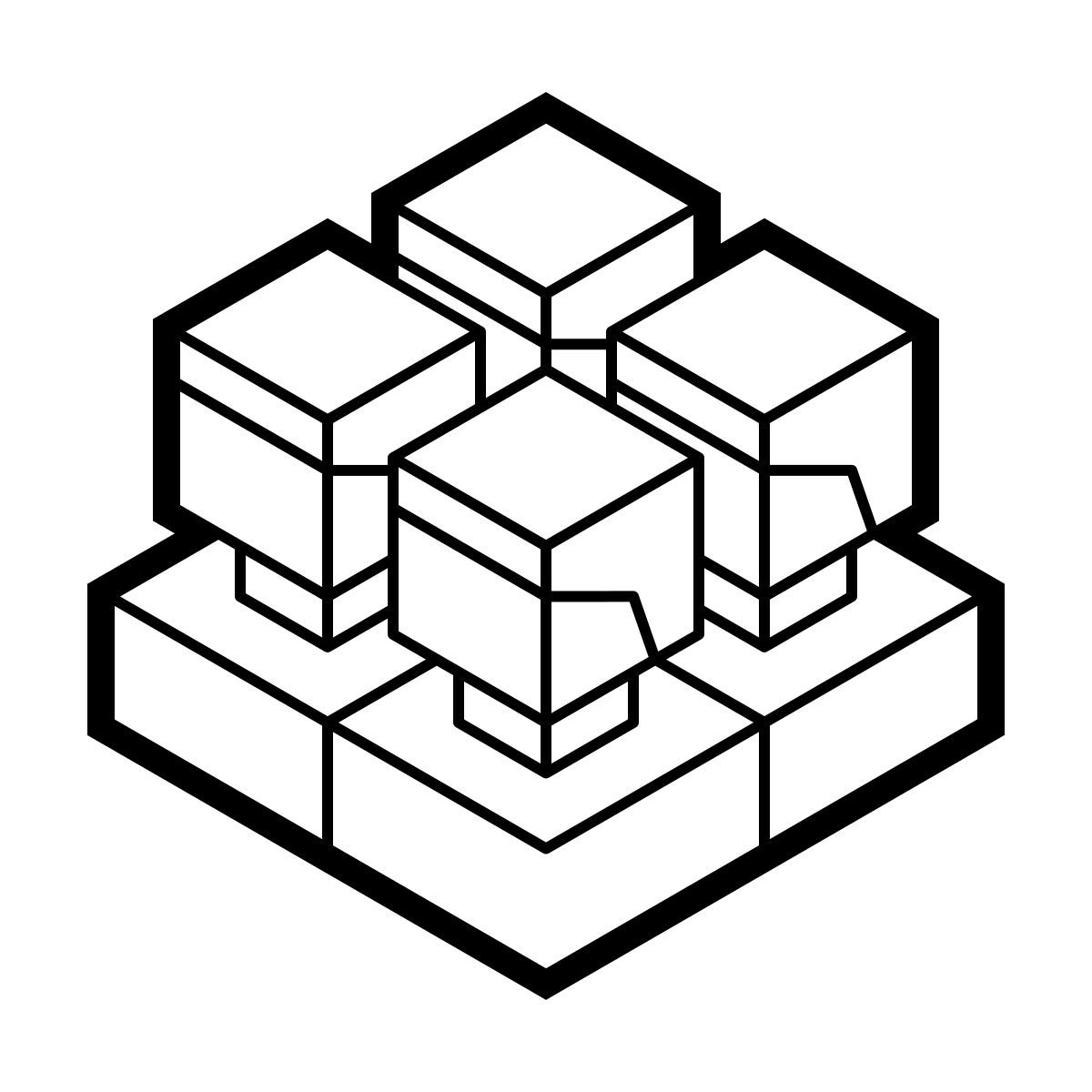 isometric line style user groups icon