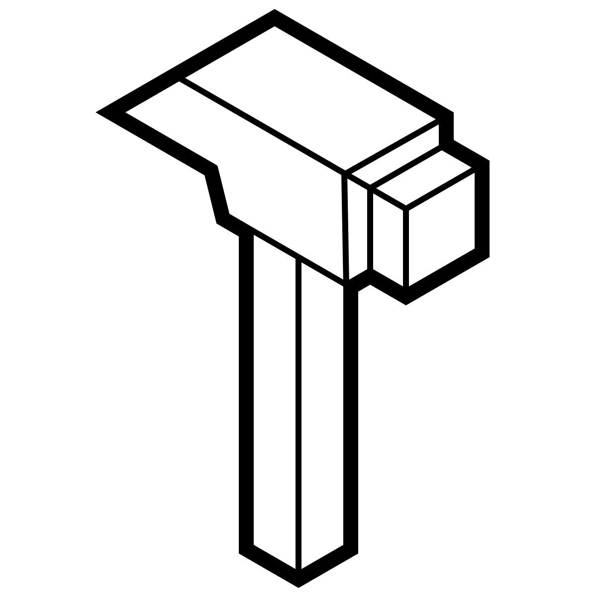 isometric line style 锤子 icon