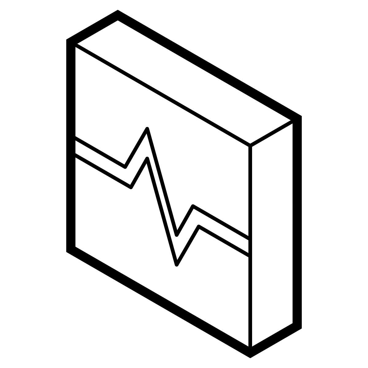isometric line style monitor cardíaco icon