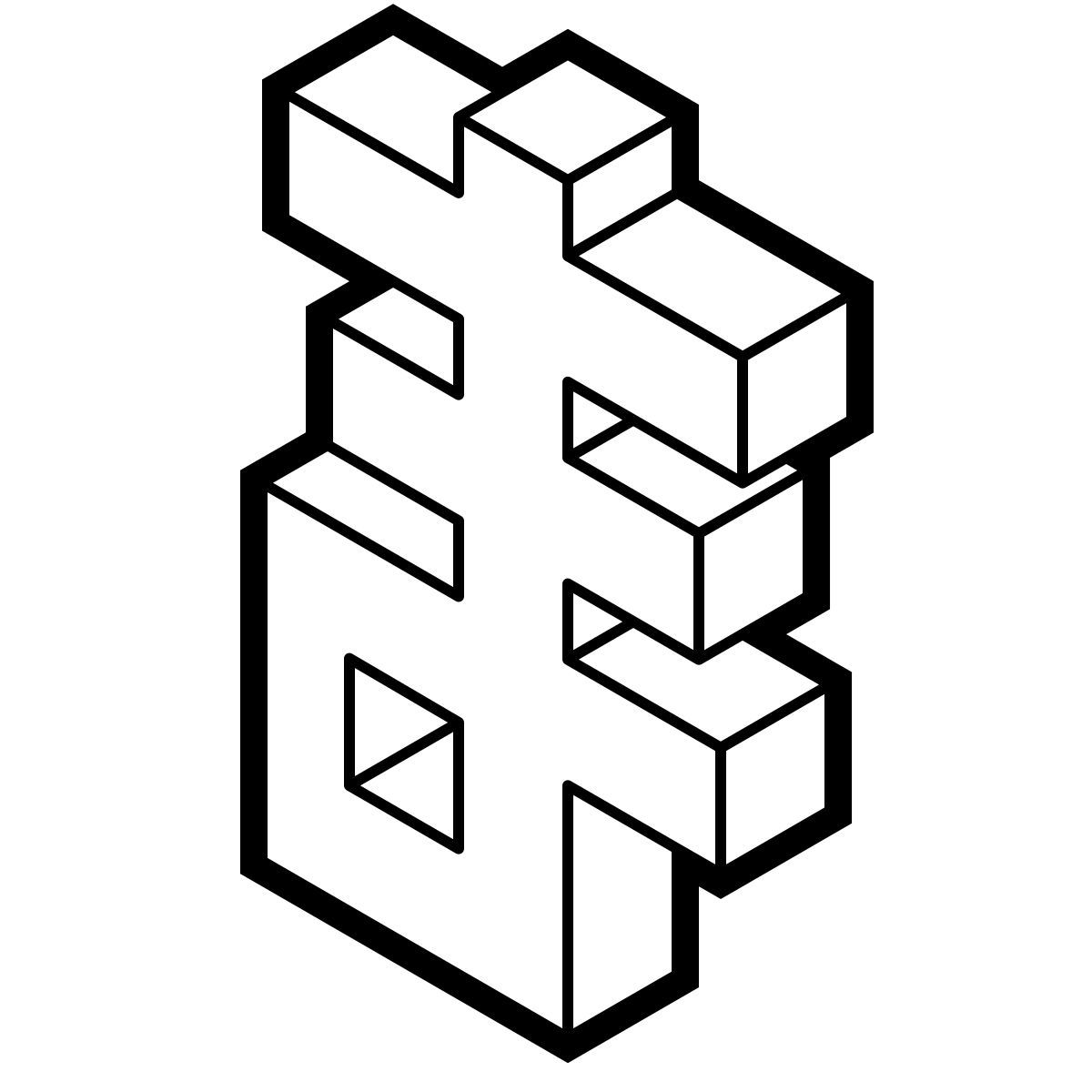 isometric line style 平假名ma icon