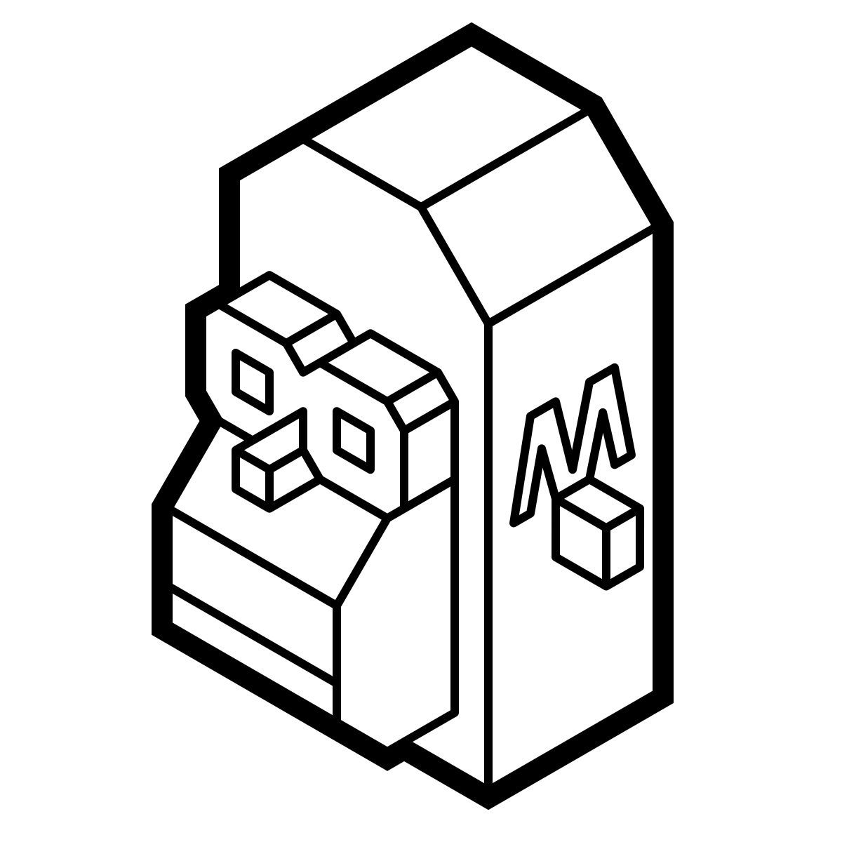 isometric line style homer simpson icon