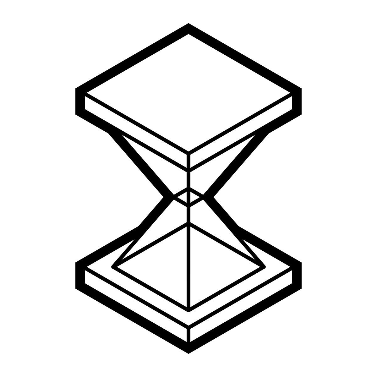 isometric line style 모래 시계 icon