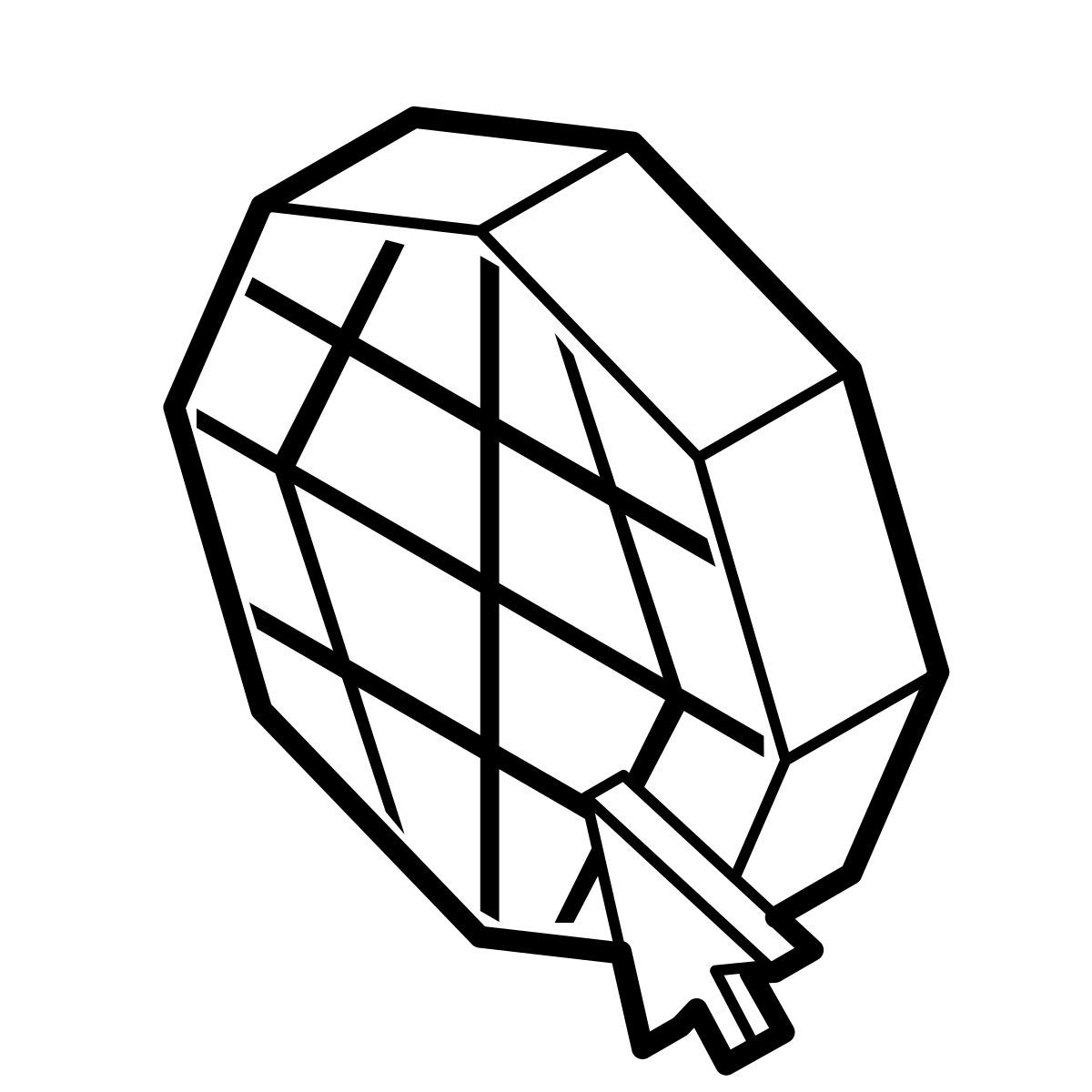 isometric line style internet icon