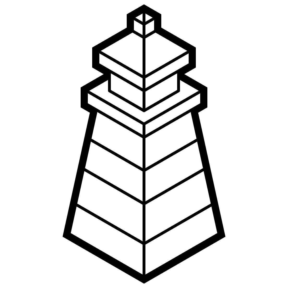 isometric line style leuchtturm icon