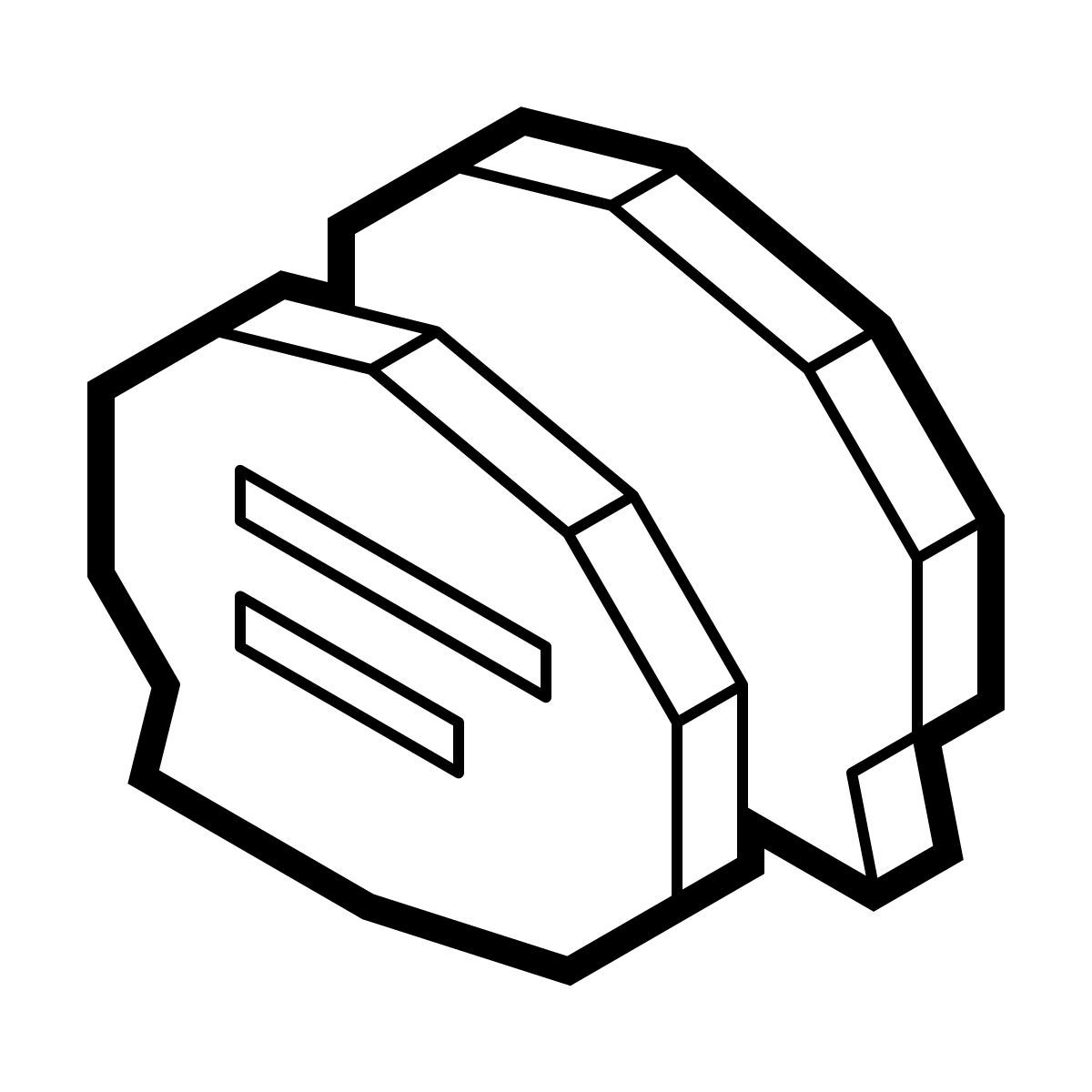 isometric line style 消息 icon