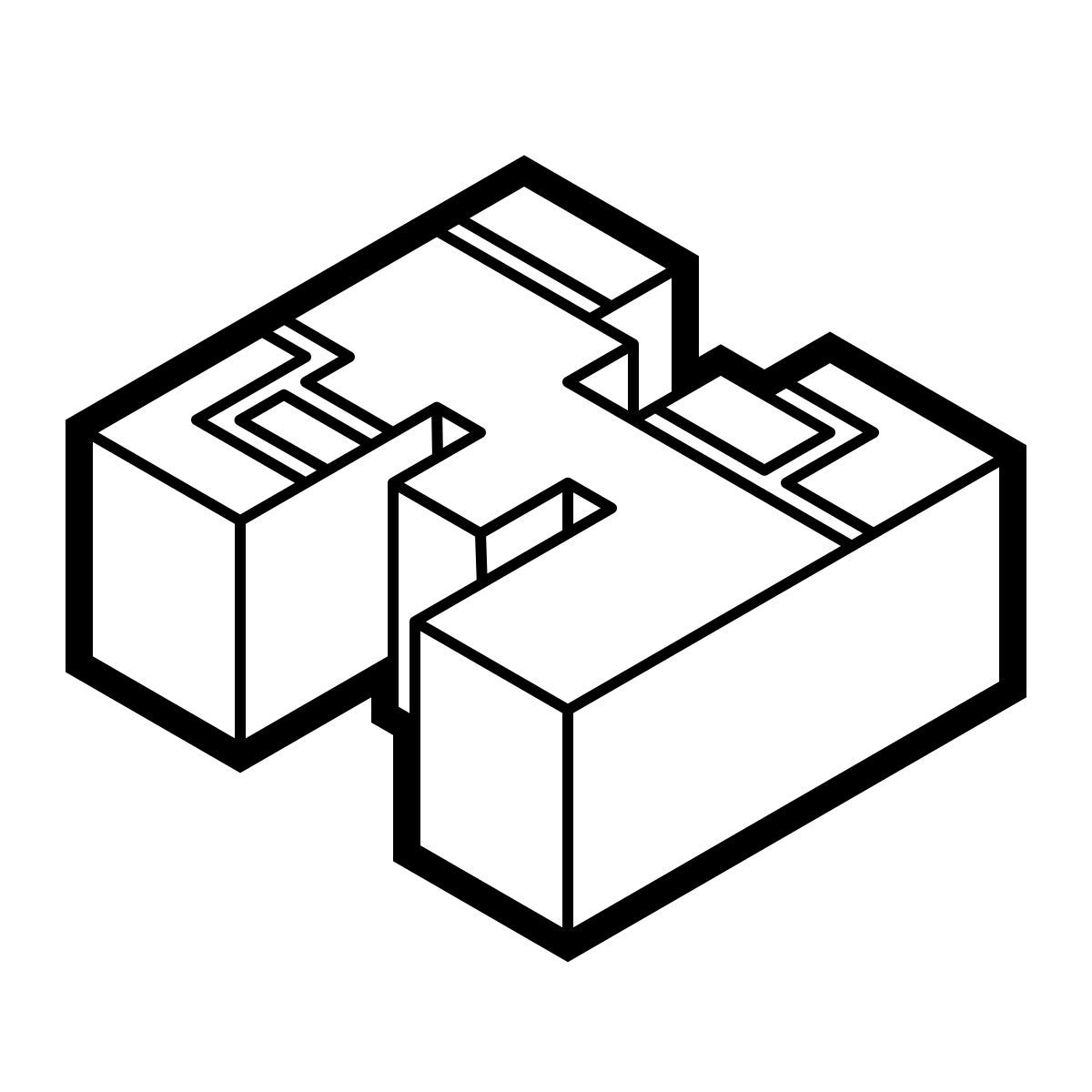 isometric line style 마인 크​​래프트 로고 icon