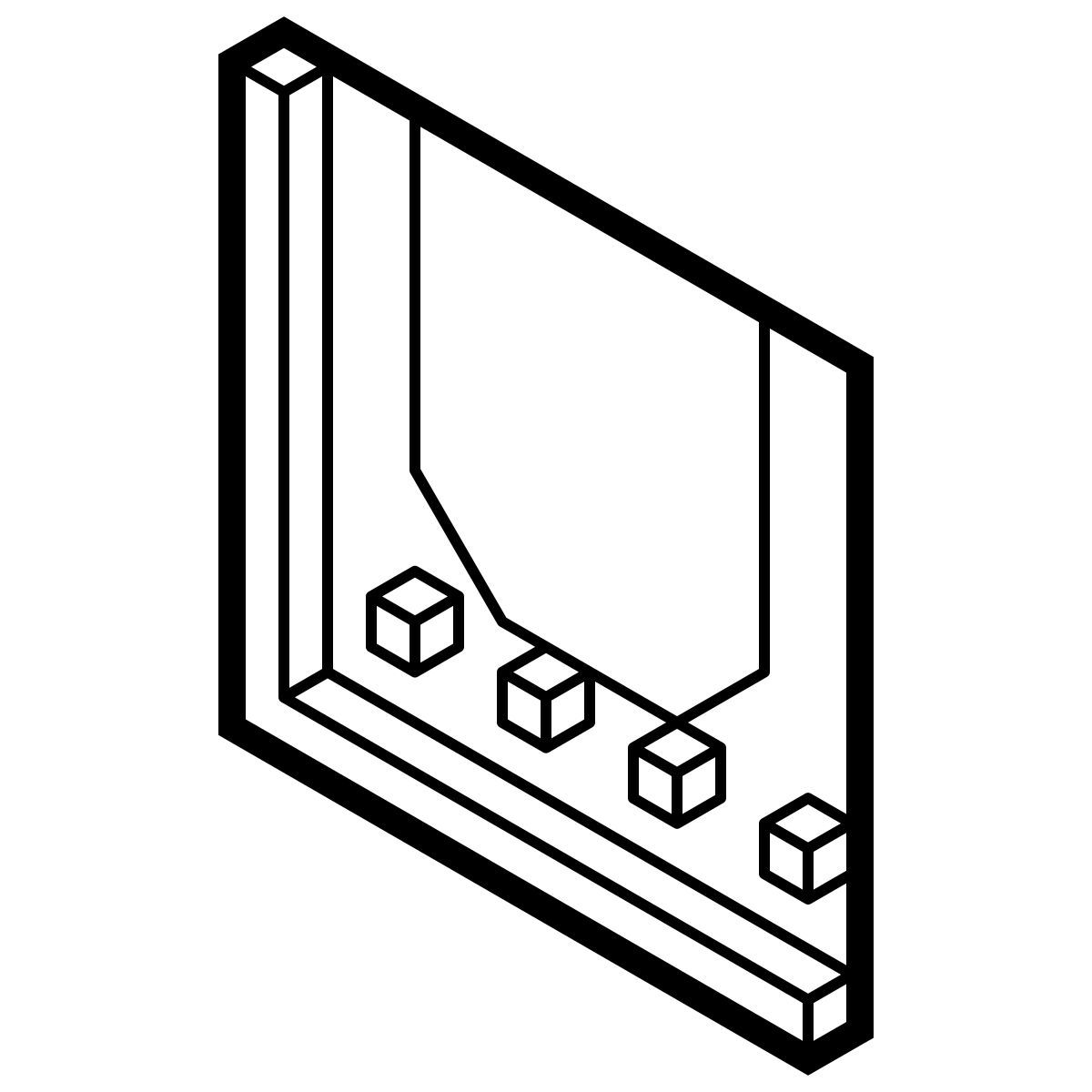 isometric line style mindestwert icon