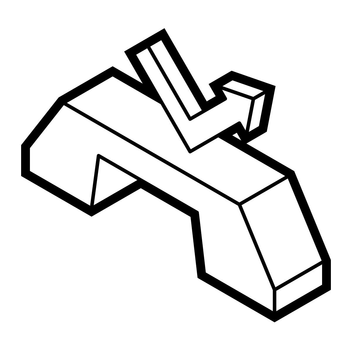 isometric line style chiamata persa icon