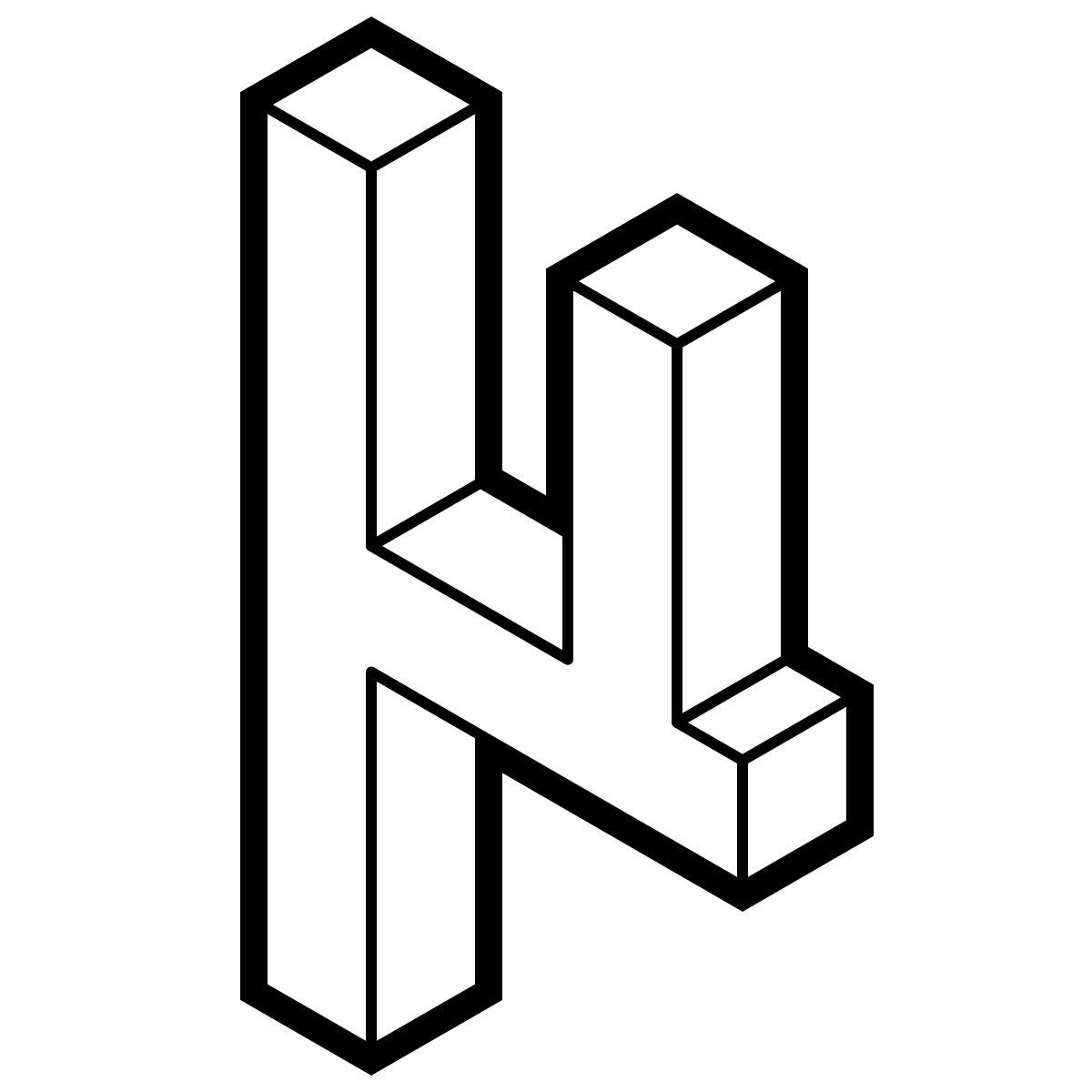 isometric line style mu icon