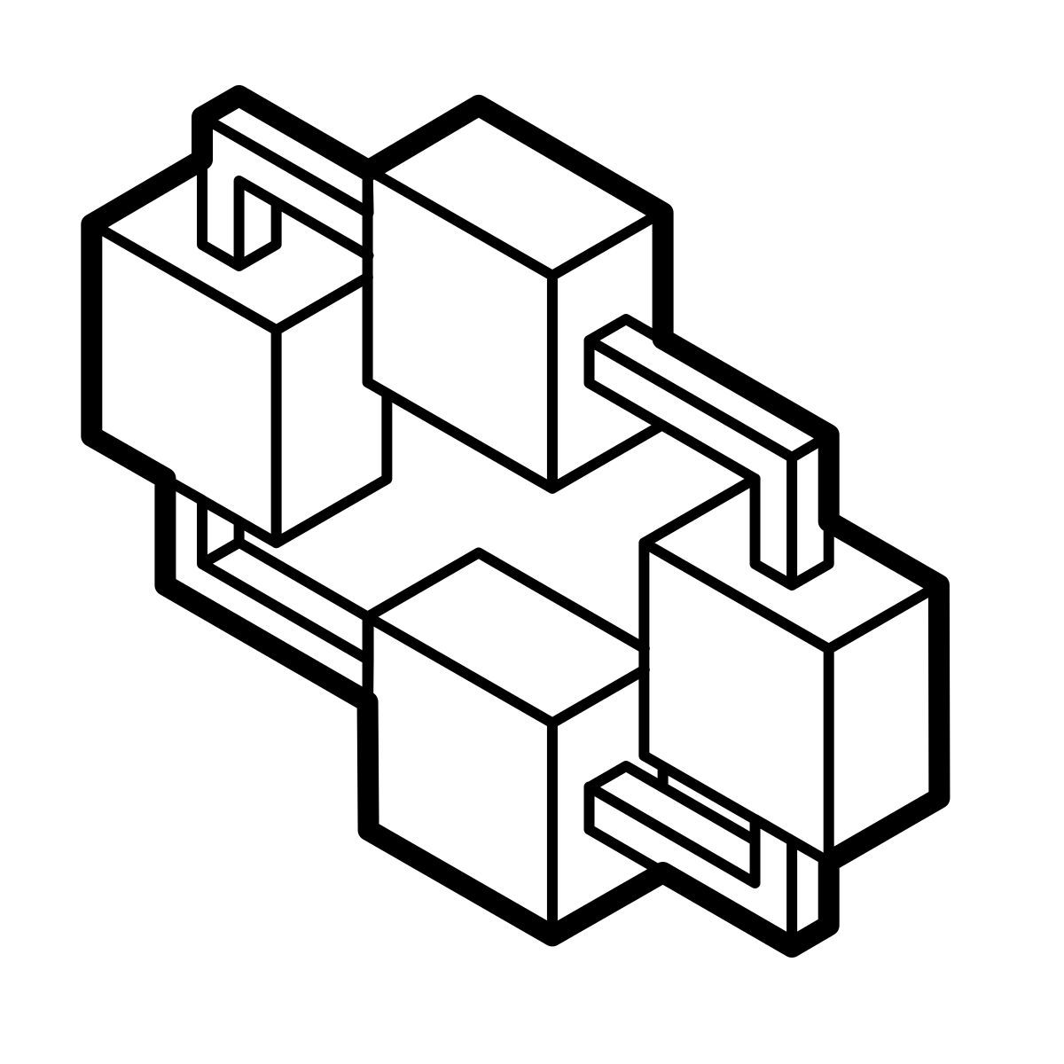 isometric line style 네트워크 icon