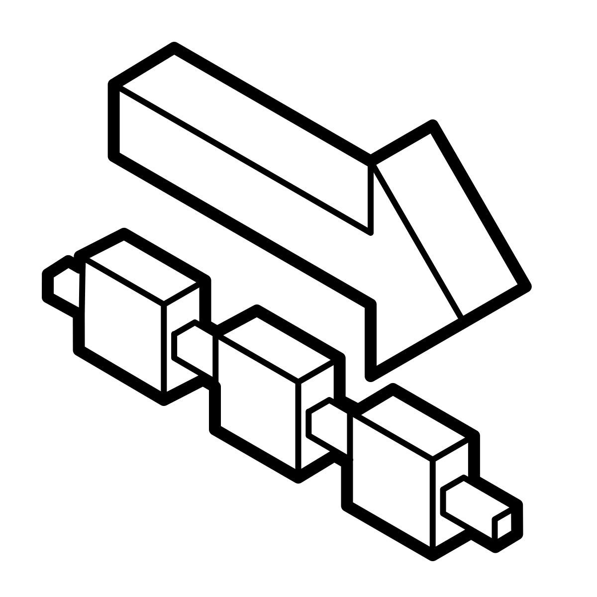 isometric line style 보내는 데이터 icon