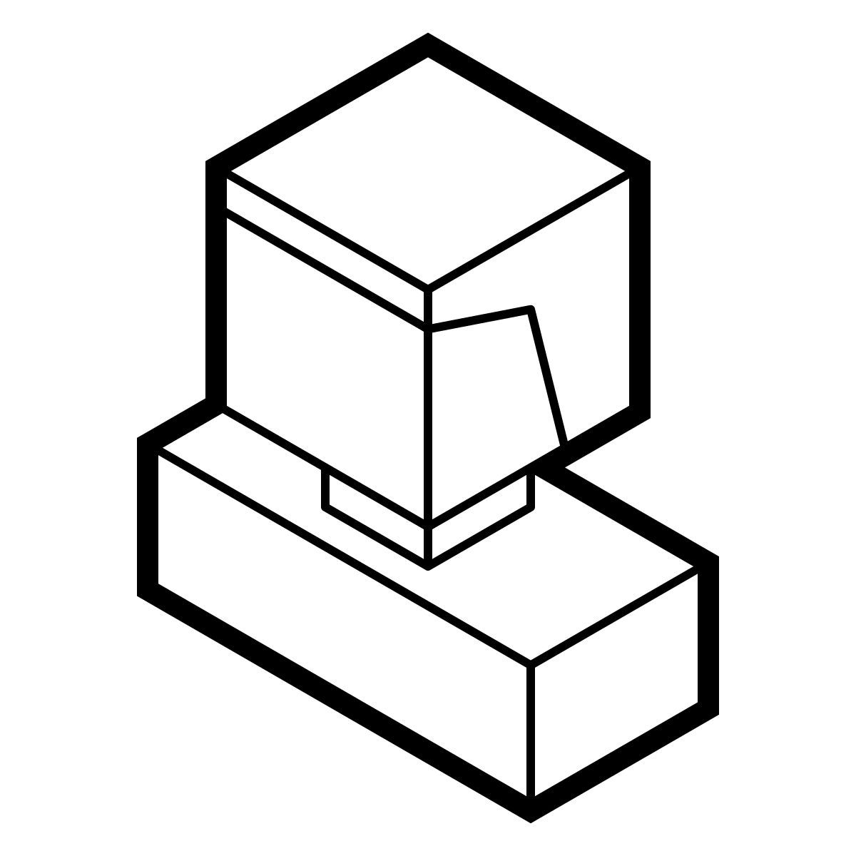 isometric line style person icon