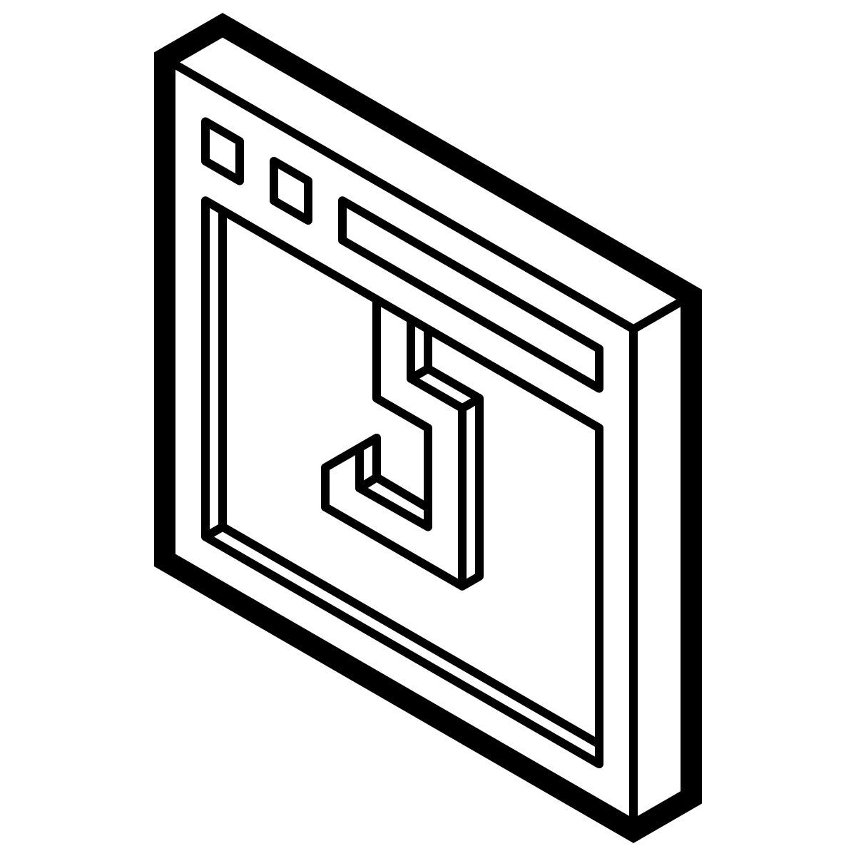 isometric line style 피싱 icon
