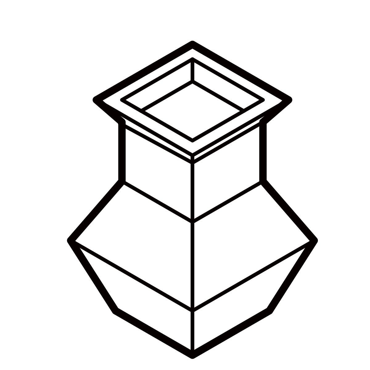 isometric line style vase icon