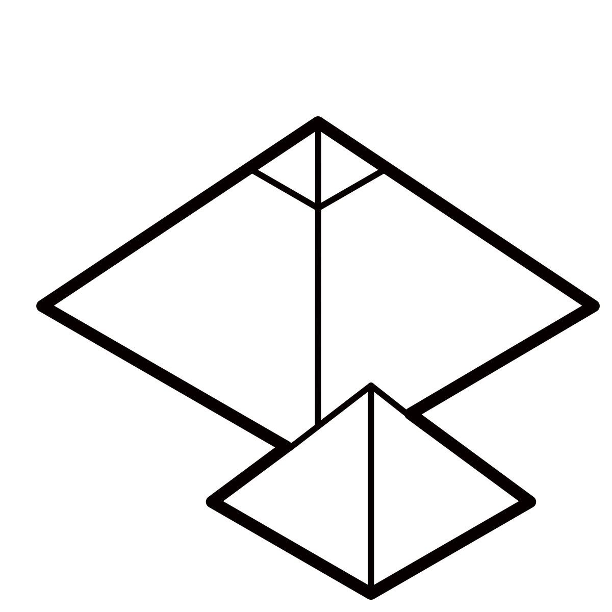 isometric line style 피라미드 icon