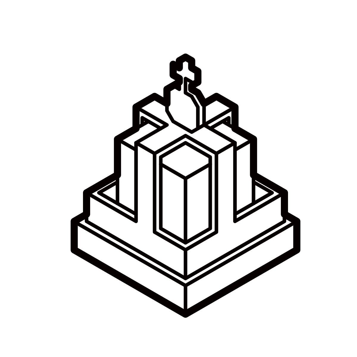 isometric line style 英国女王 icon