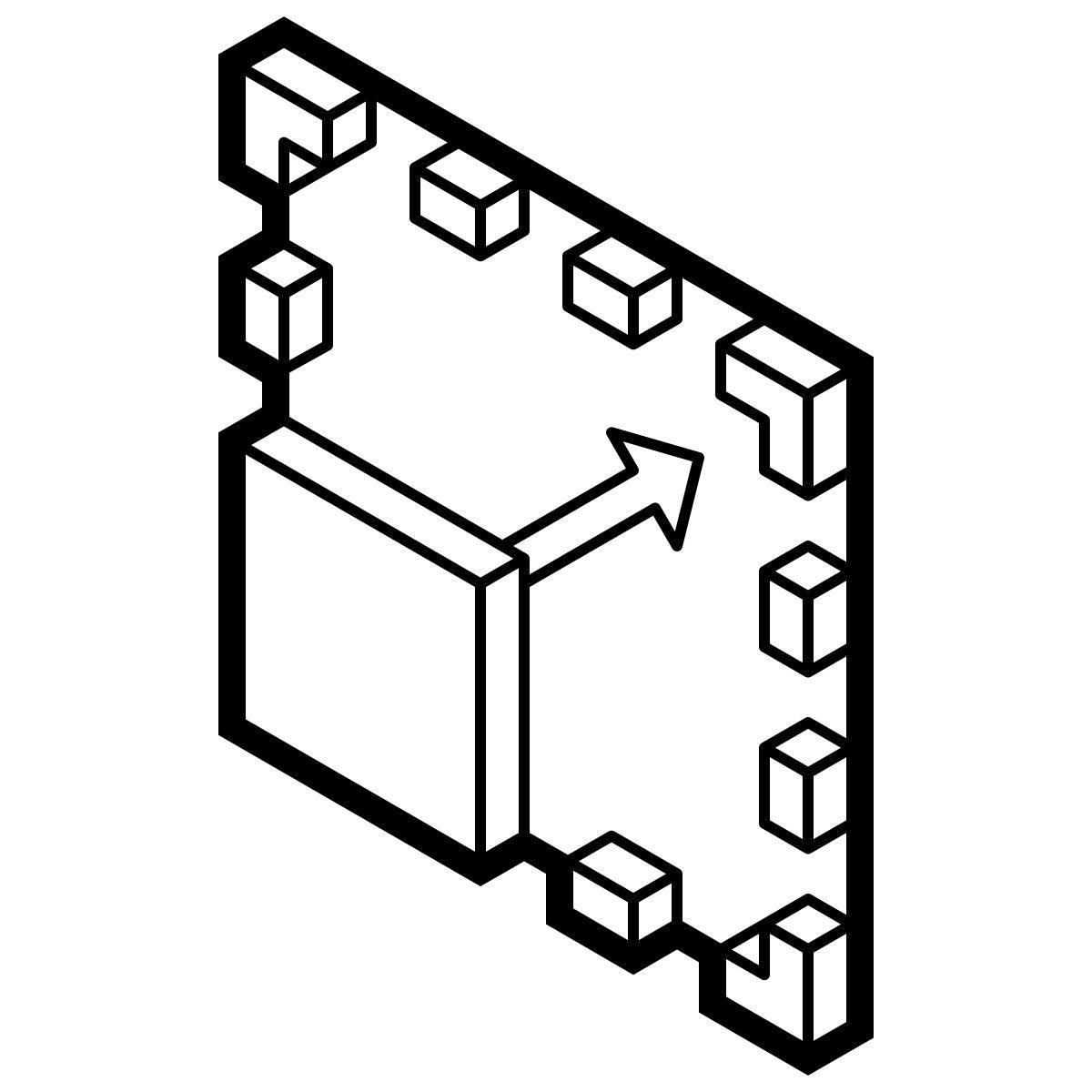 isometric line style 크기 조정 icon