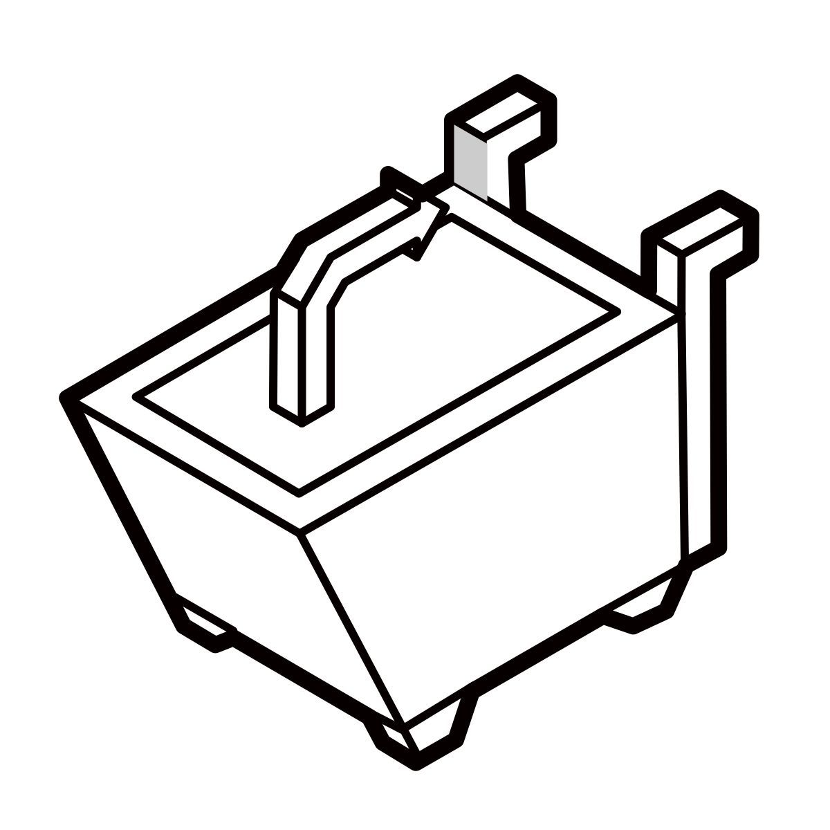 isometric line style 退货 icon