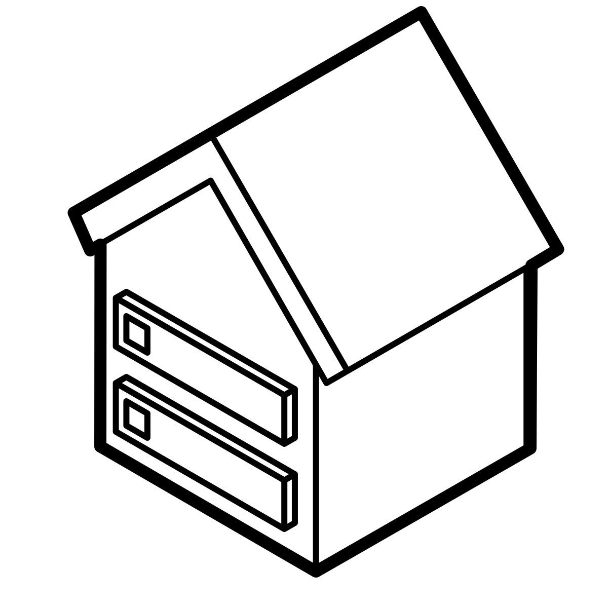 isometric line style 루트 서버 icon
