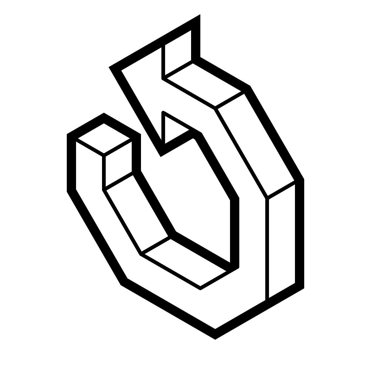 isometric line style rotate icon