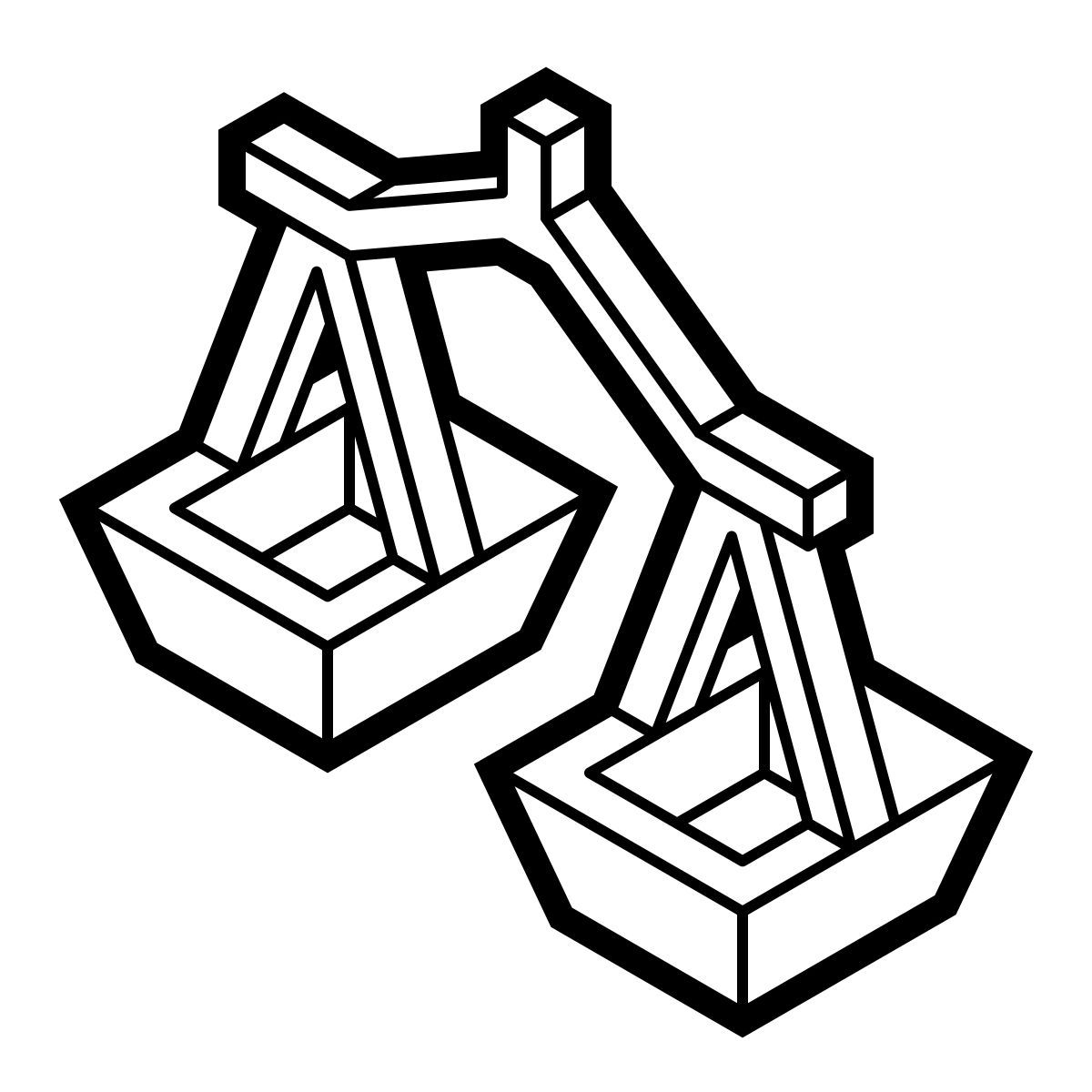 isometric line style escala icon